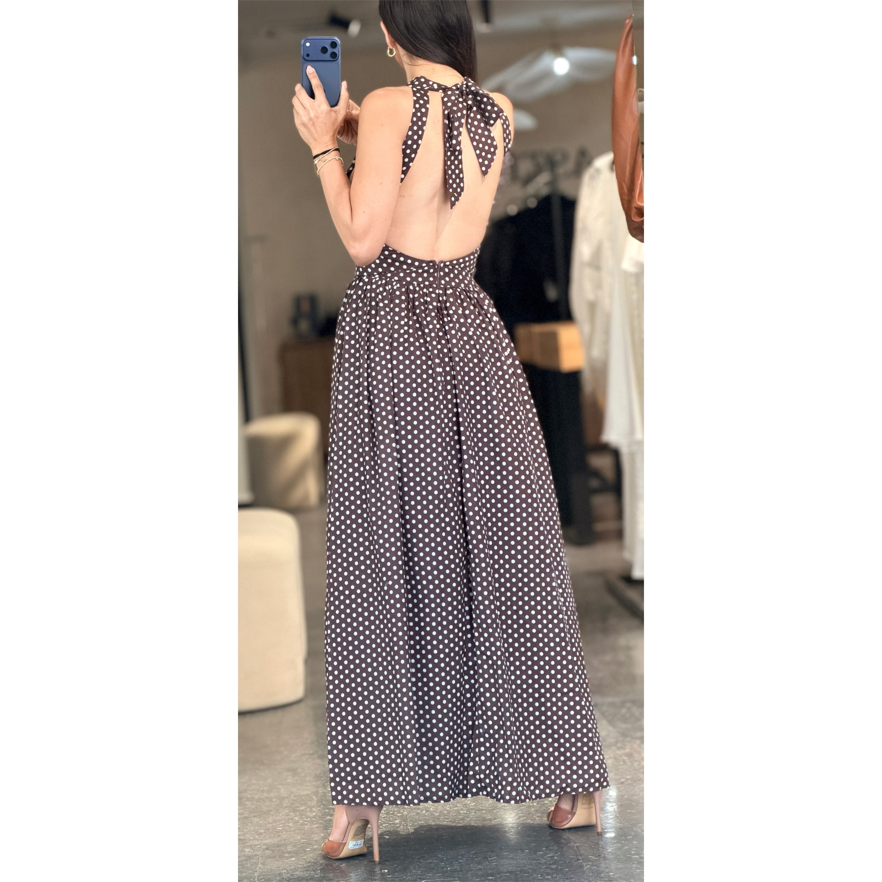 SJQ-CHOCOLATE LONG DRESS