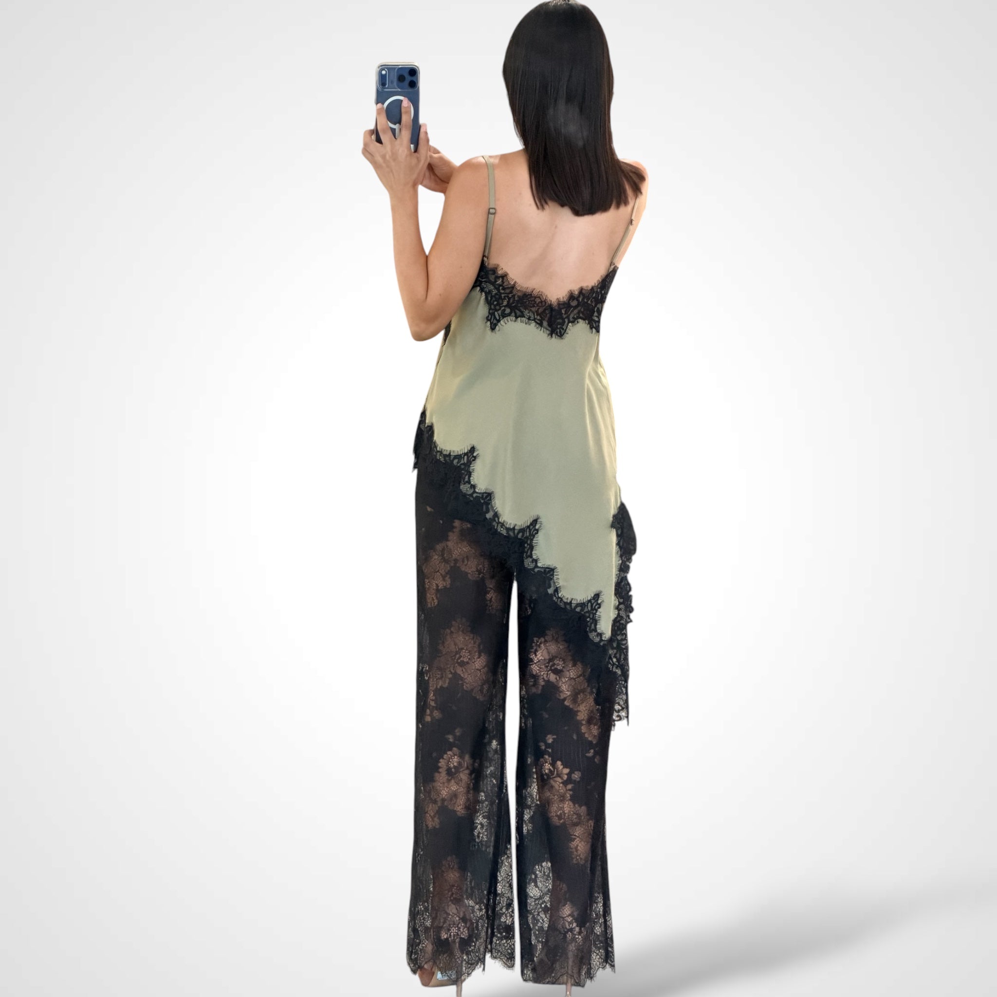 Satin Lace 2-Piece Set-3