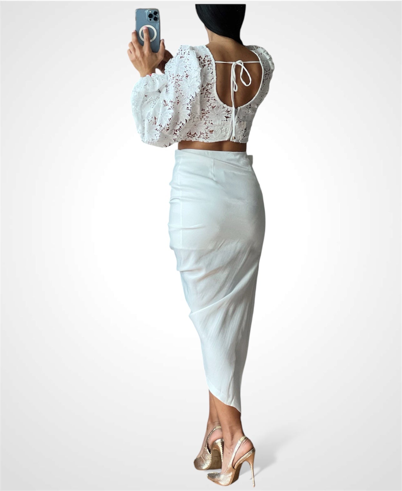 Side Ruffle Skirt (White)