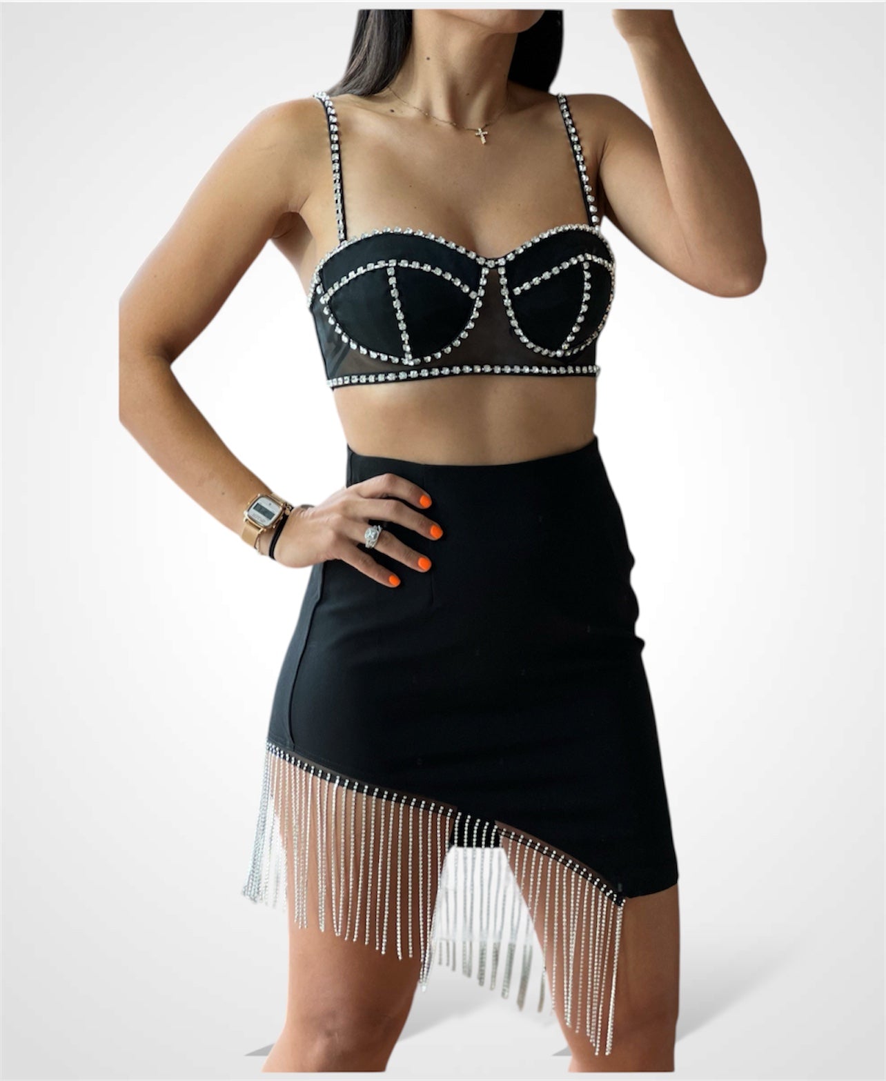 Lynn Rhinestones Skirt•-2