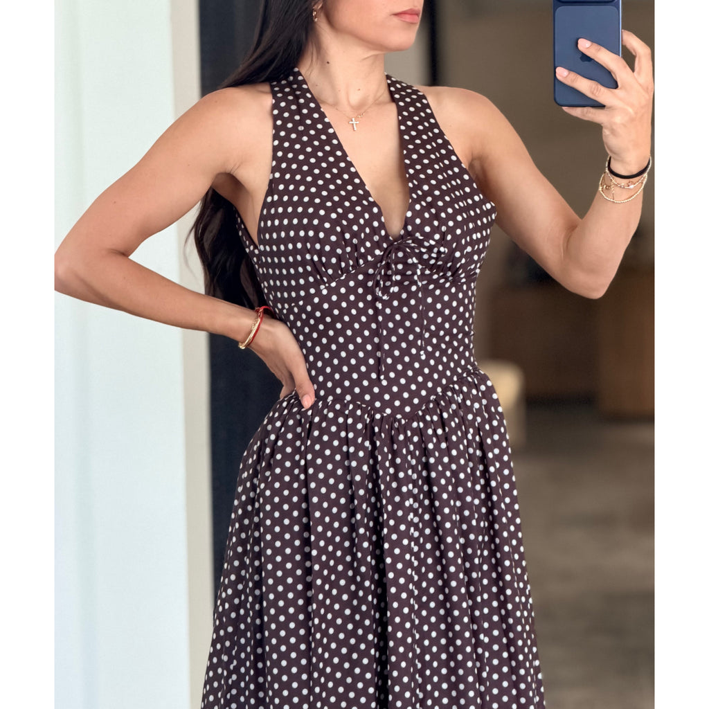 SJQ-CHOCOLATE LONG DRESS