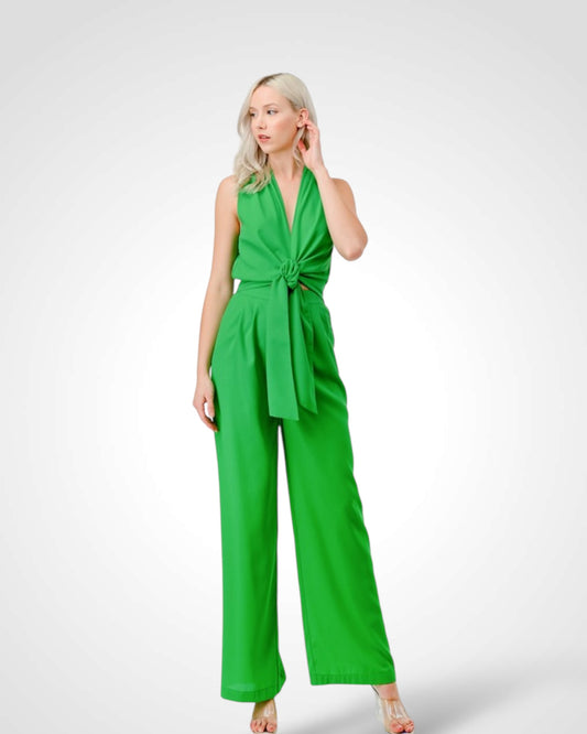 Front Tie Jumpsuit