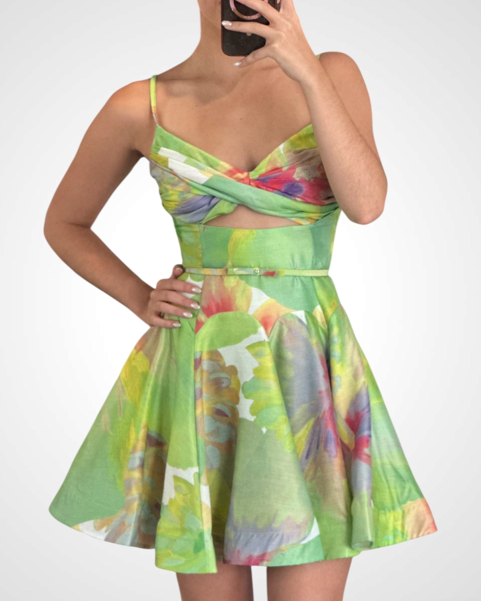 Lime Multi Dress