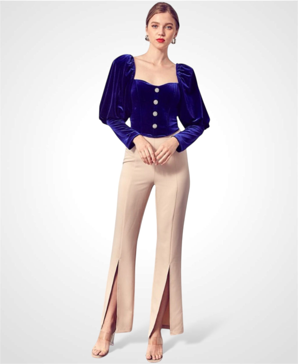 Blue Velvet Top