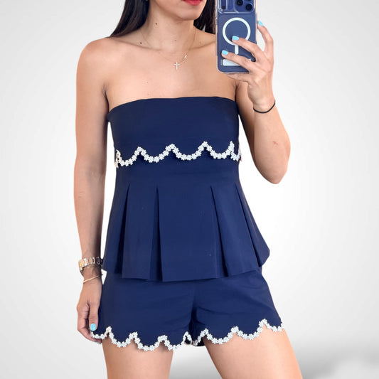 (PRE-ORDEN disponible 26 marzo) Scalloped Lace Hem Set