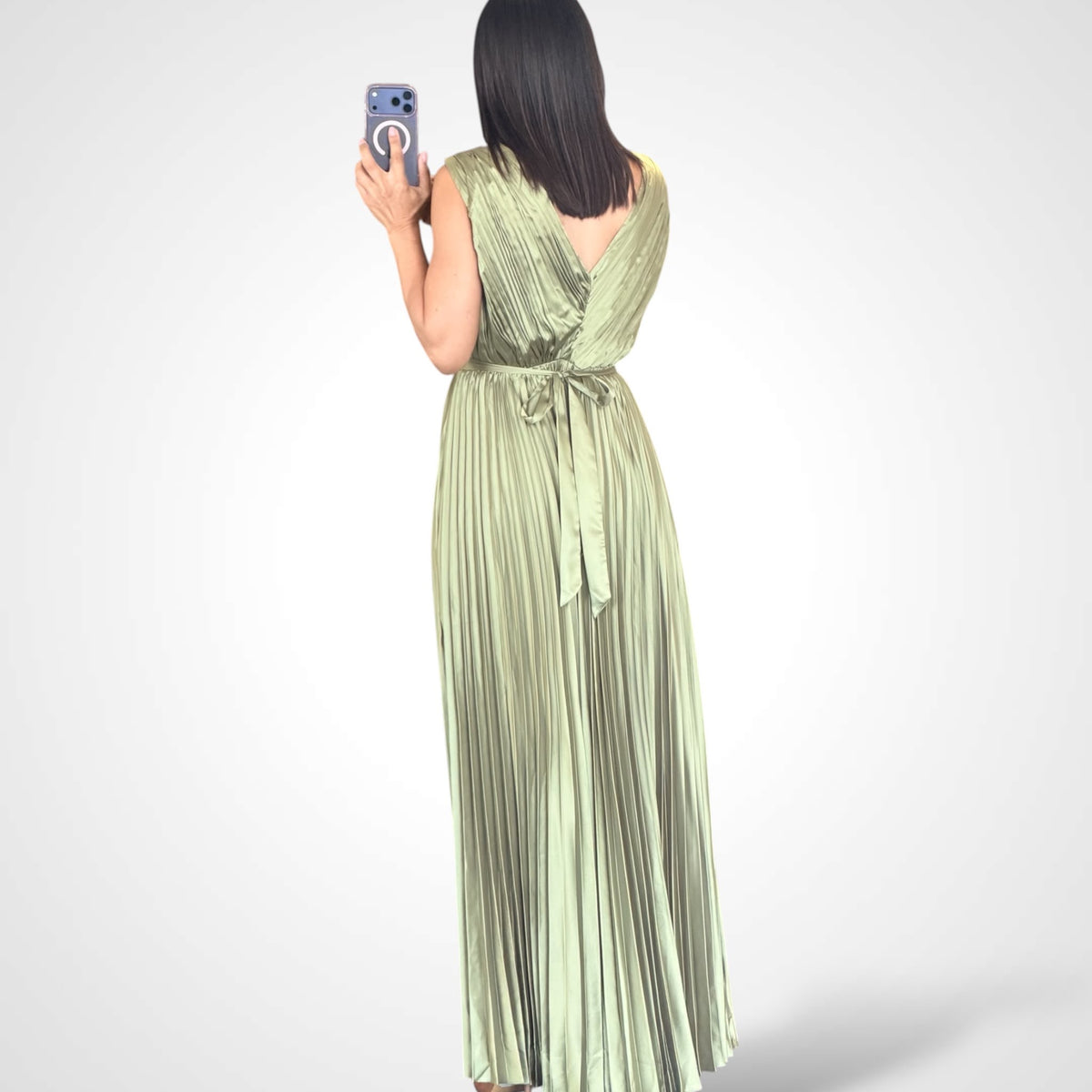 Olive Elegance Maxi Dress-3