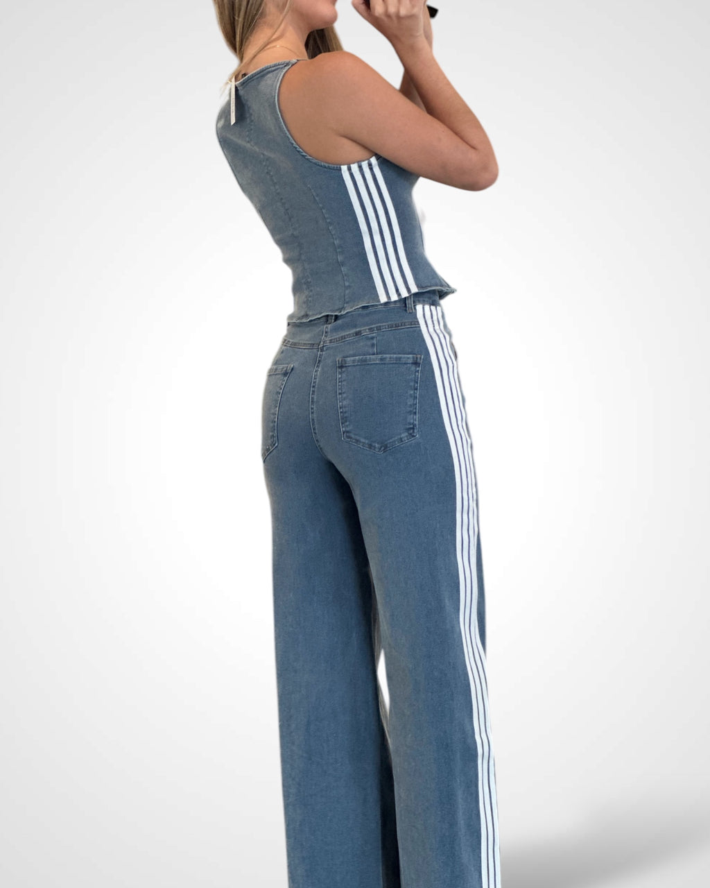SIDE STRIPE DENIM PANT