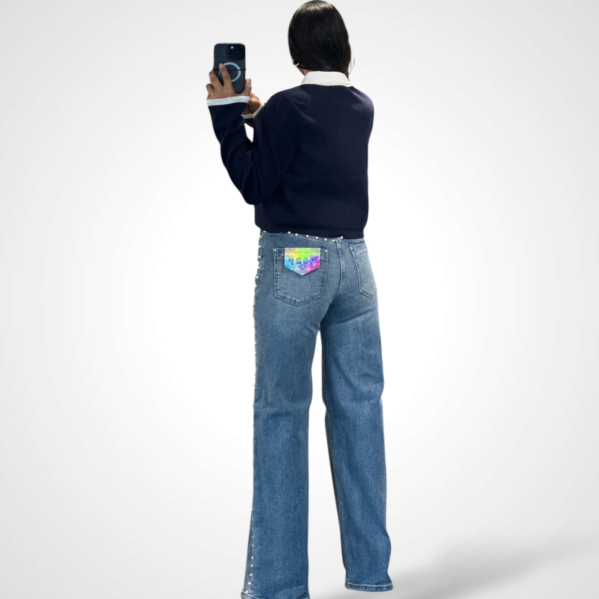 KNITTED JACKET WITH PEARL BUTTONS