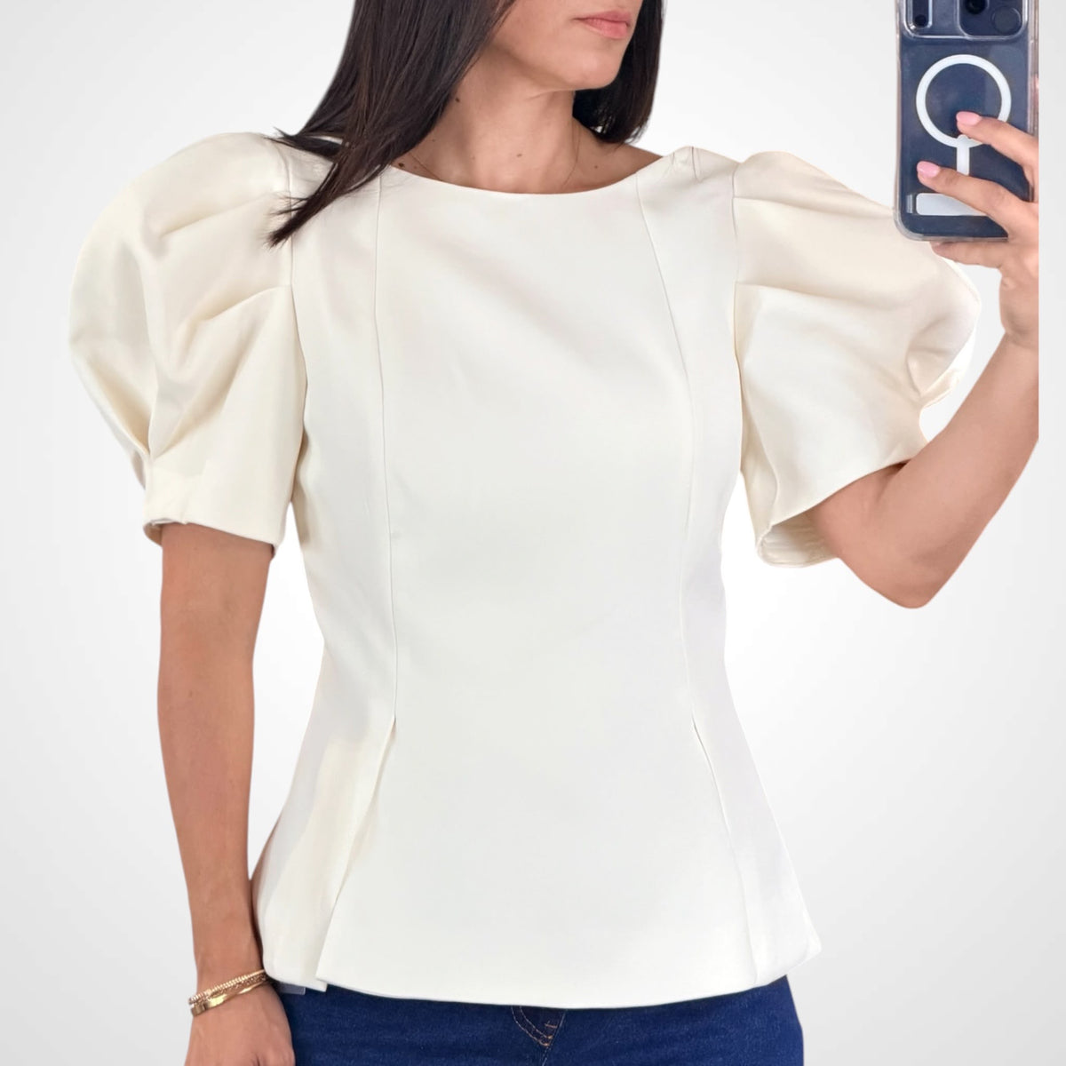 Ballon Sleeves Top-1
