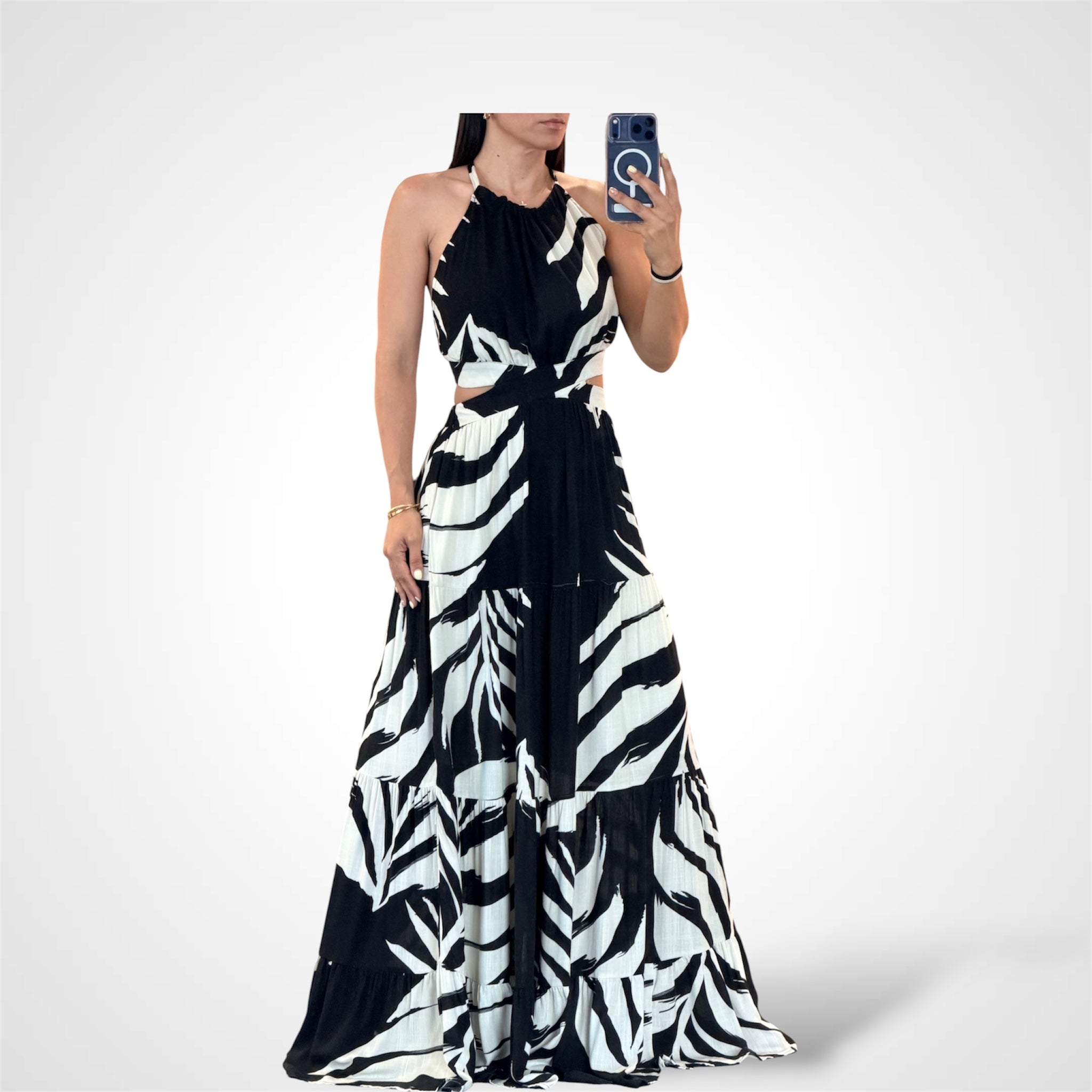 Leaf Cut Out Maxi Dresses