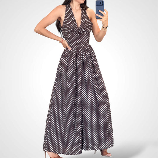 SJQ-CHOCOLATE LONG DRESS