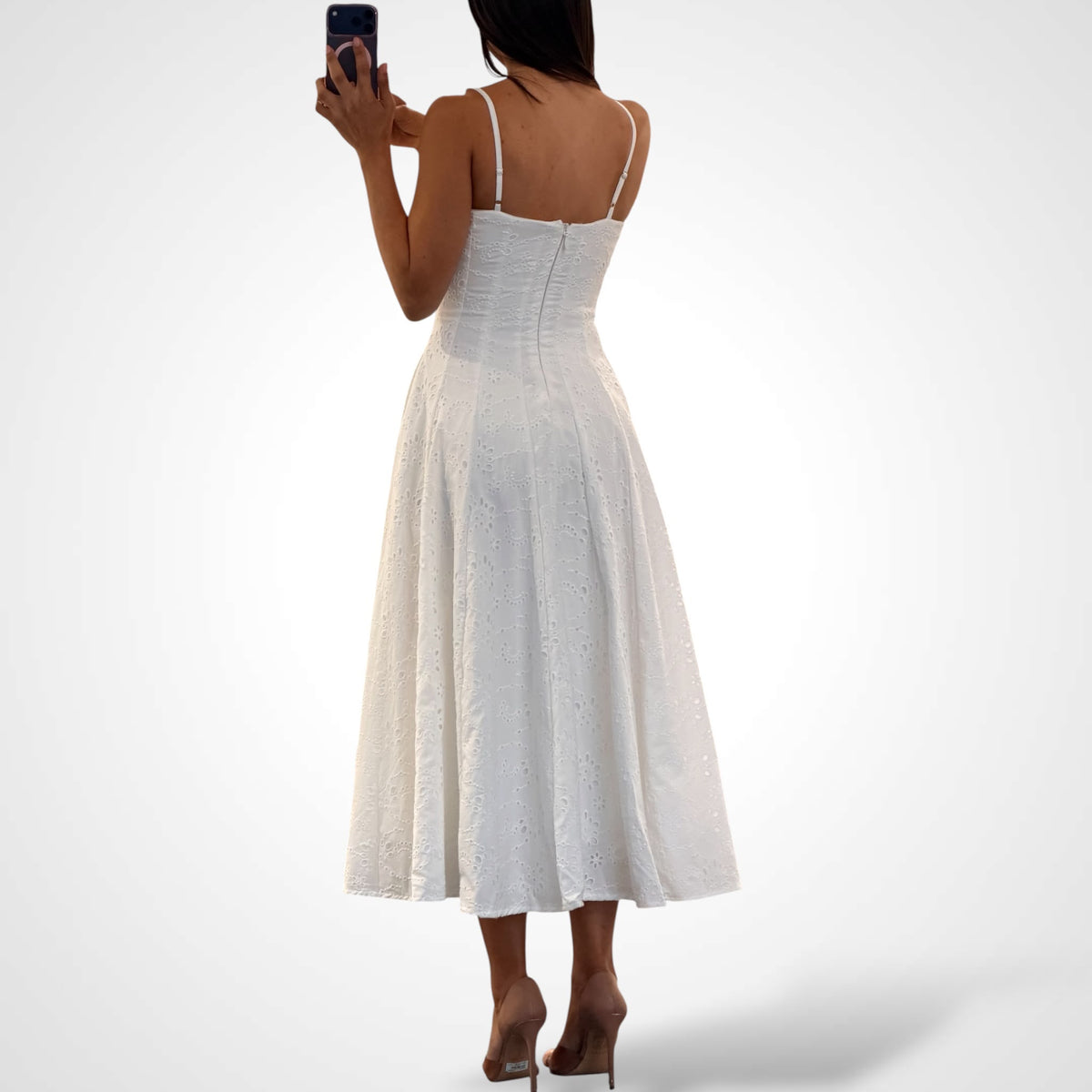 Camille Eyelet MIDI Dress-3
