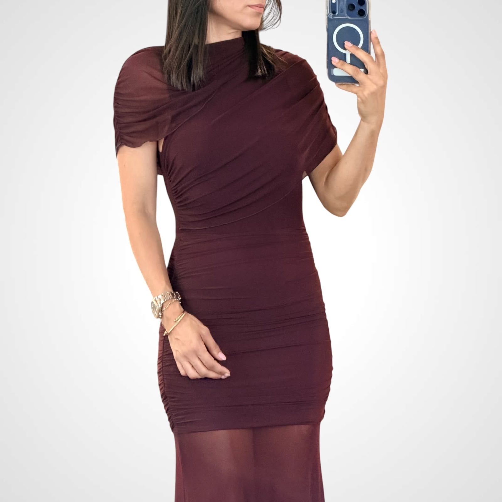 Marron Maxi Dress-2