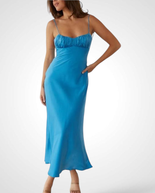 BLUE WAVES MAXI DRESS