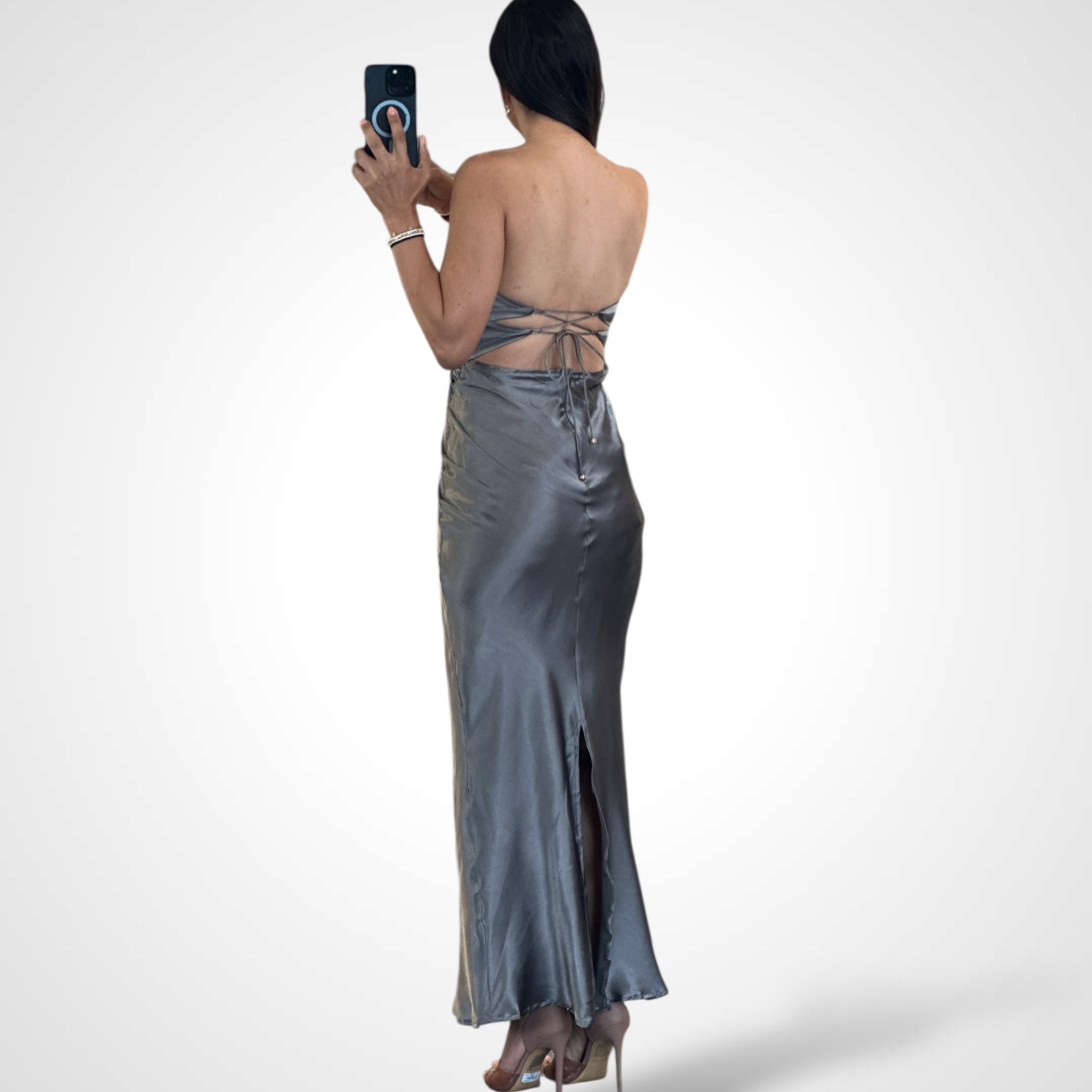 CHARCOAL MAXI DRESS•-3