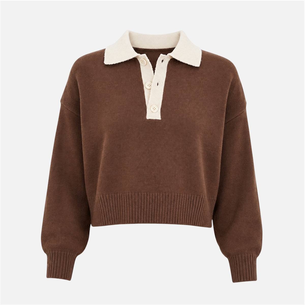 Cocoa Polo Knit Top-3