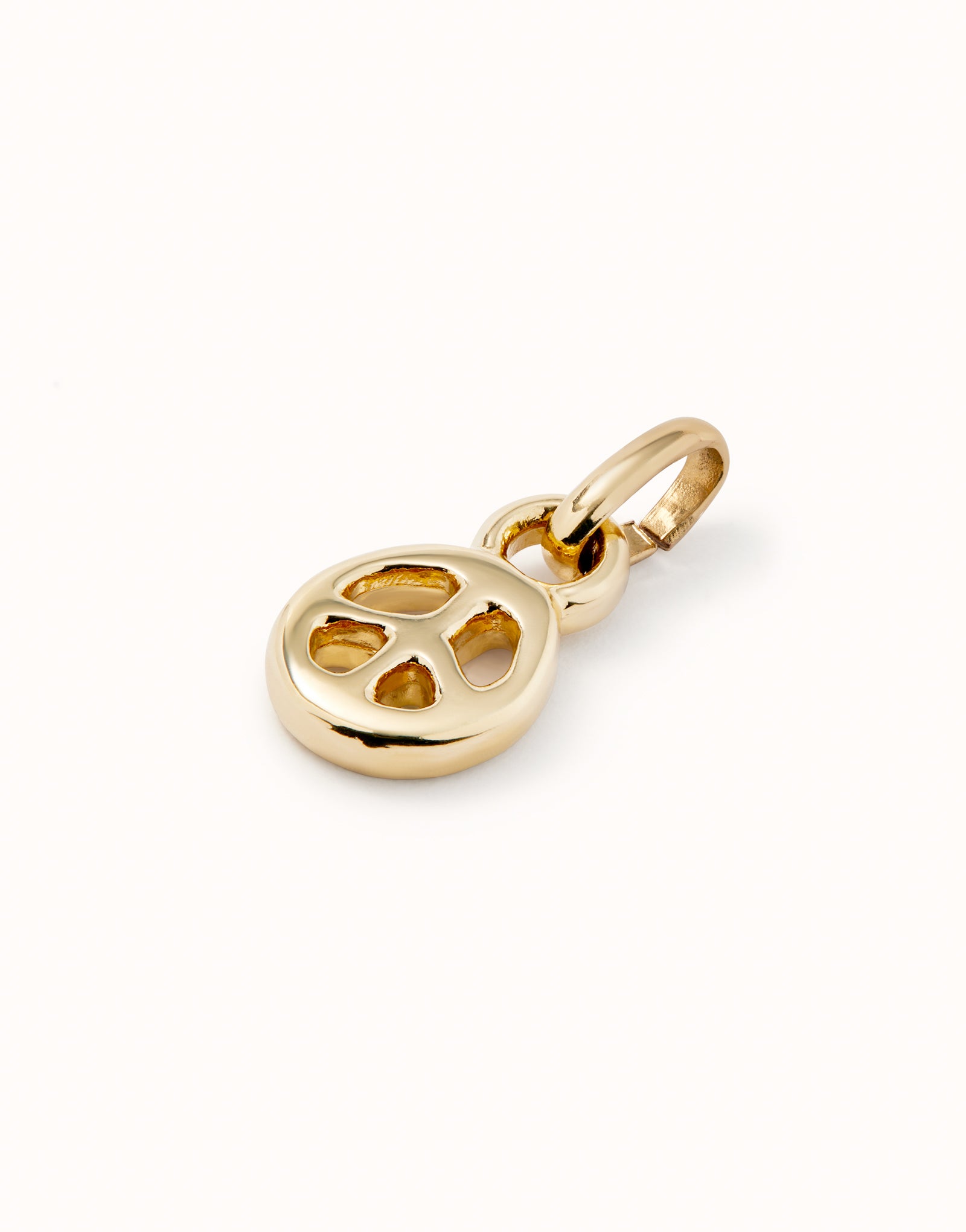 Uno de 50 18K gold-plated peace symbol charm•-2