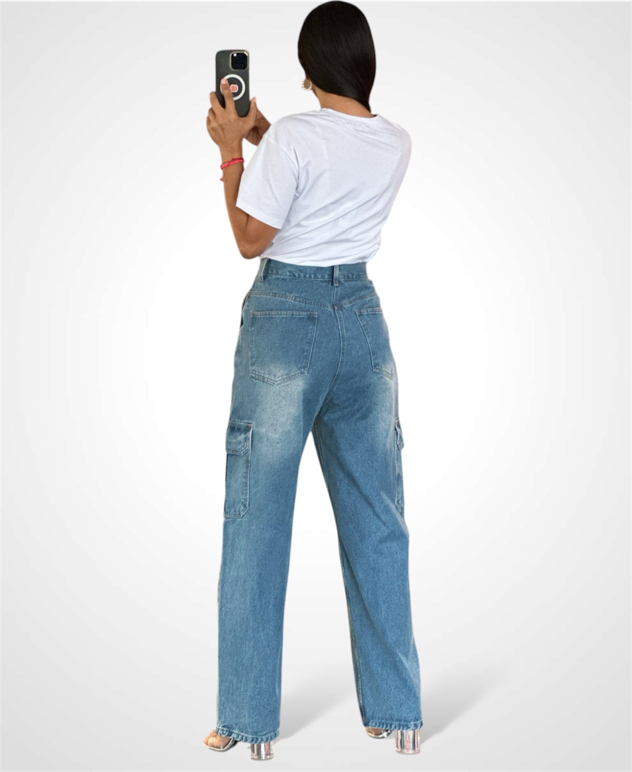 WHITE FLOWERS DETAILS SHIRT