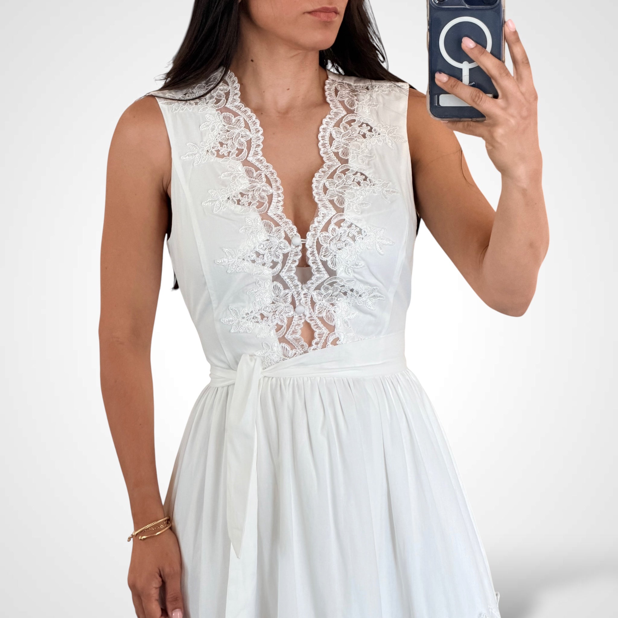 LACE TRIMMED TIERED MAXI DRESS•-2