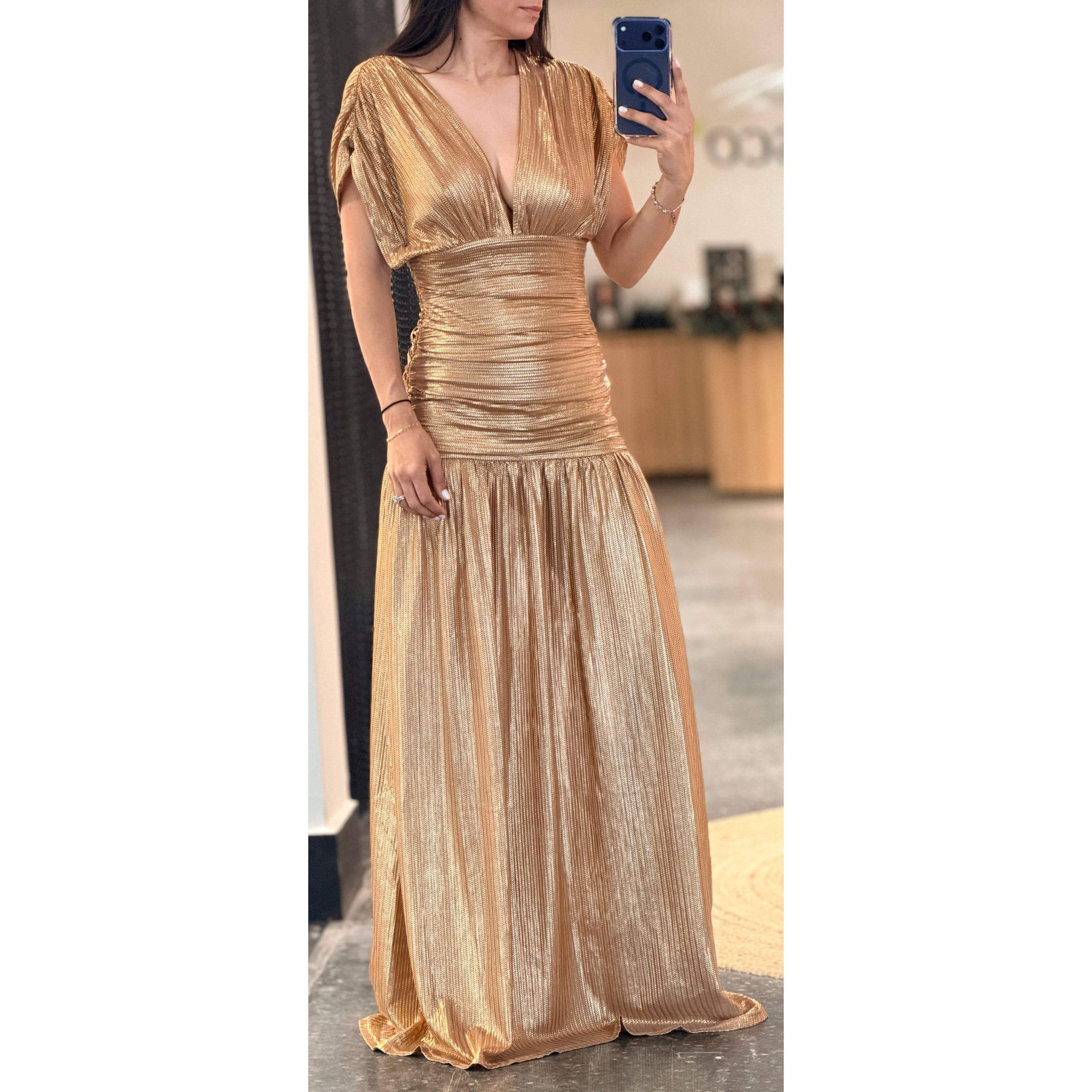 GOLD MAXI DRESS•-1
