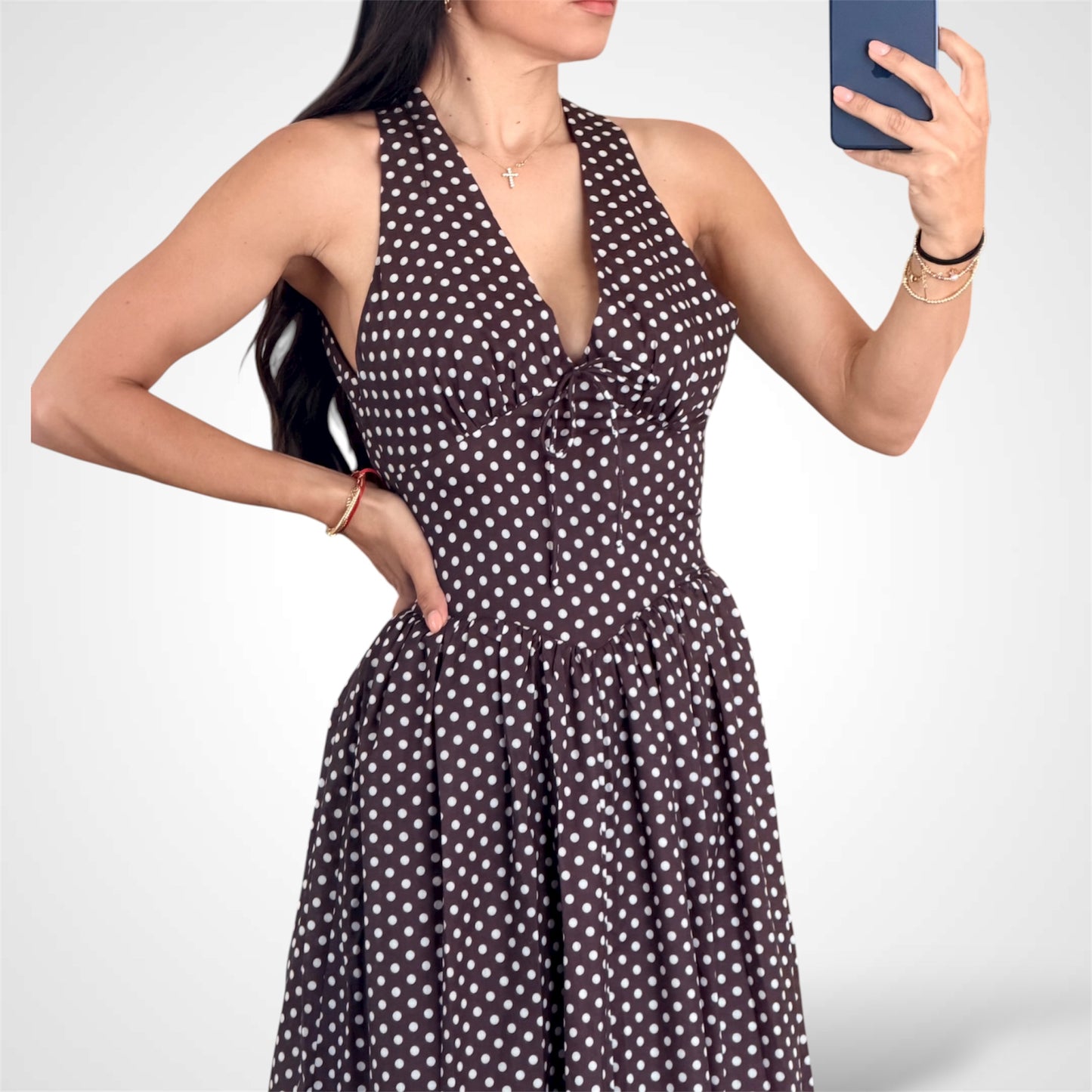 SJQ-CHOCOLATE LONG DRESS