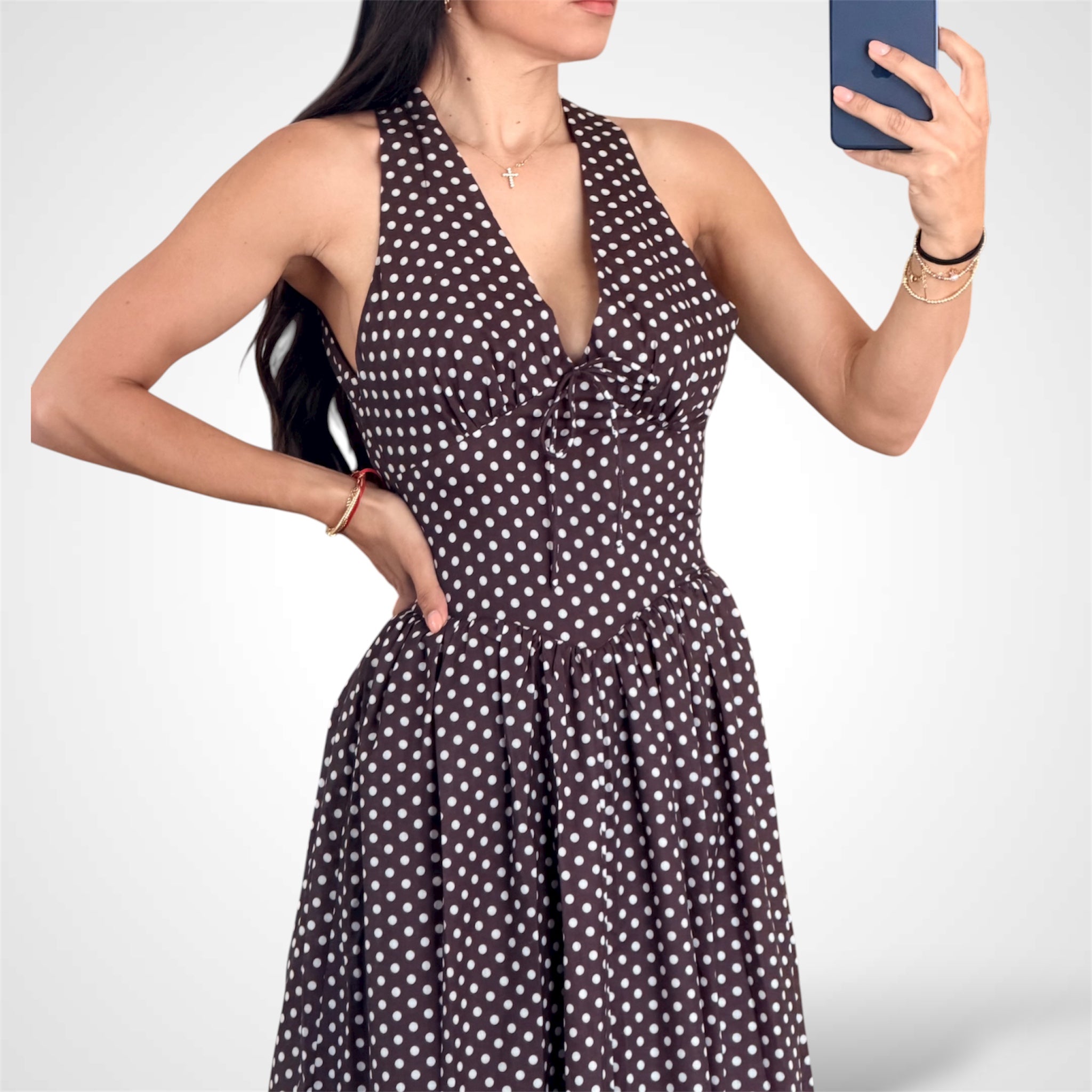 SJQ-CHOCOLATE LONG DRESS