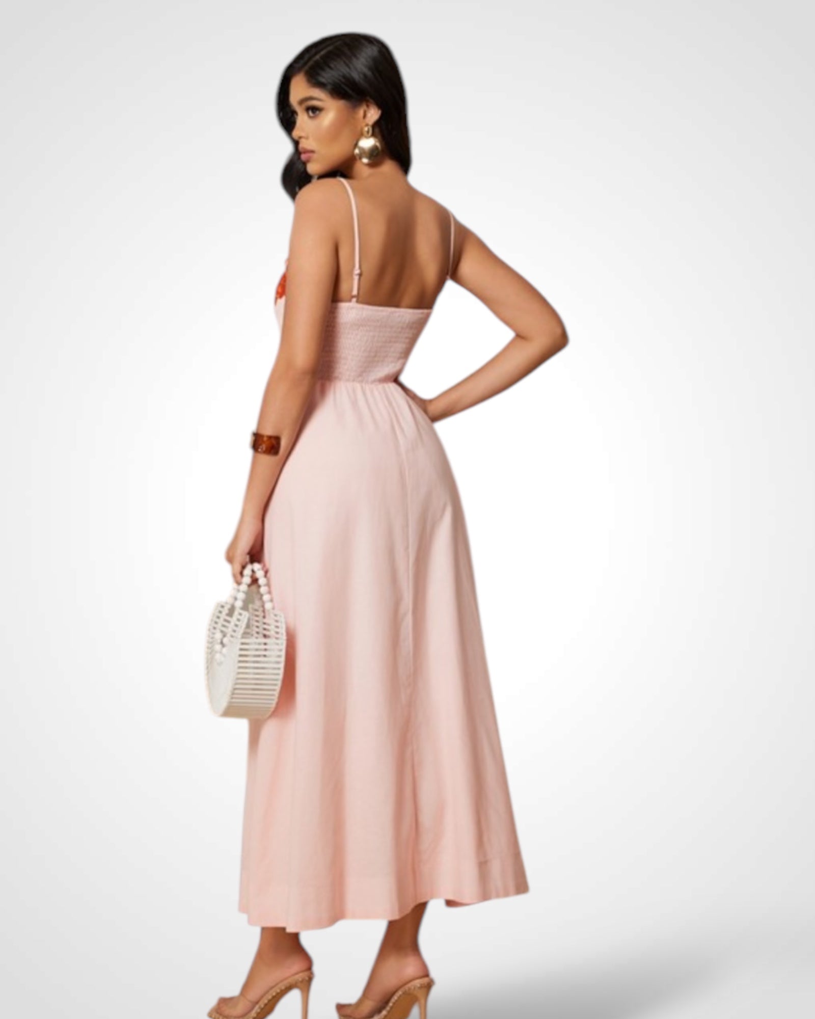 Solid Color Mid Dress-4