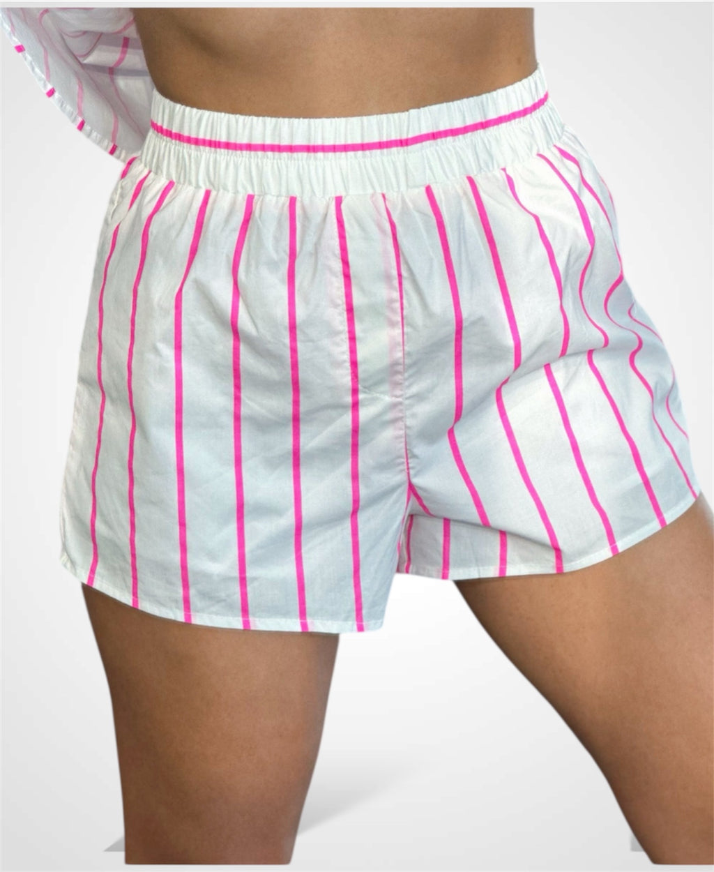 Striped Poplin Short
