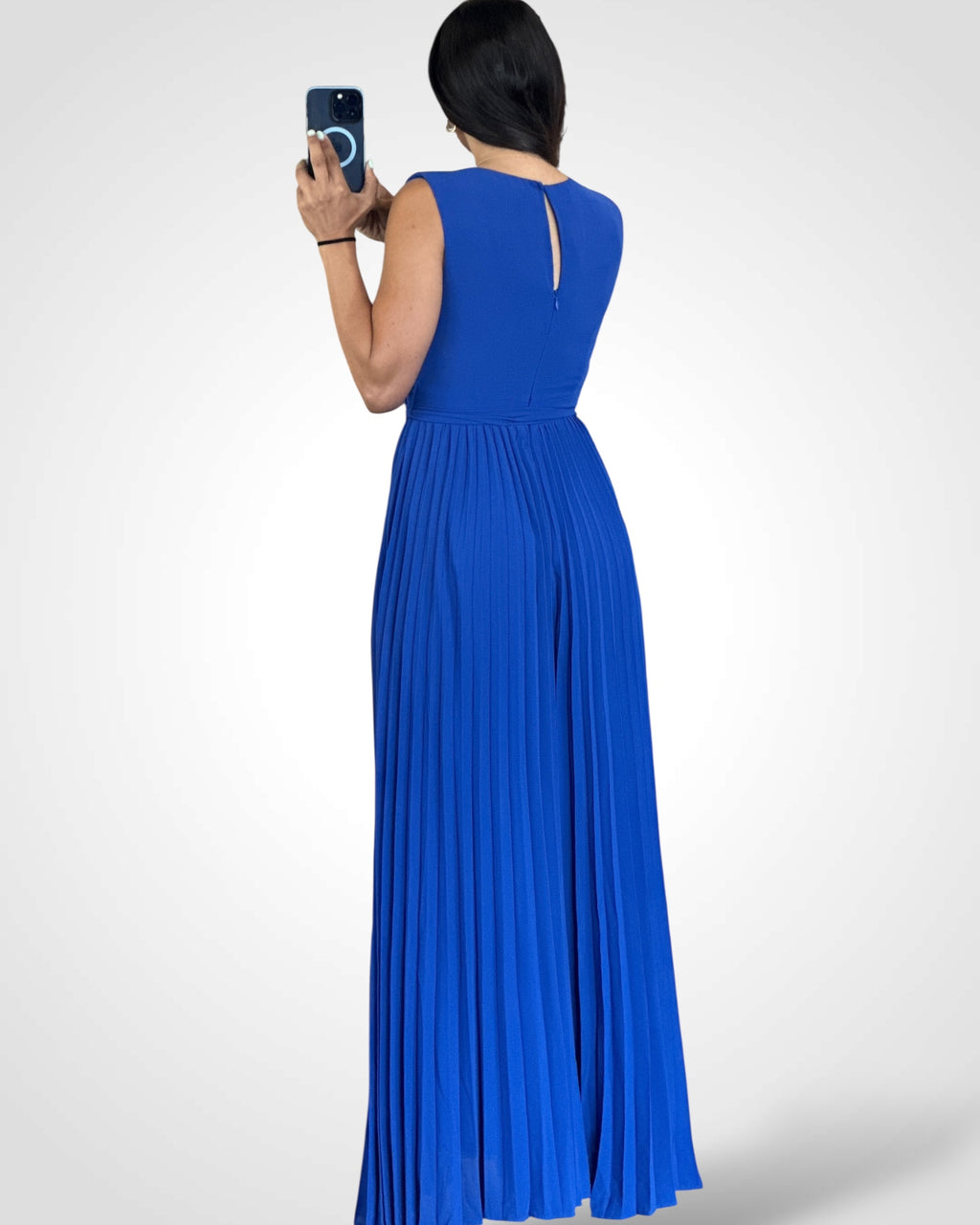 Color Block Pleated Jumpsuit