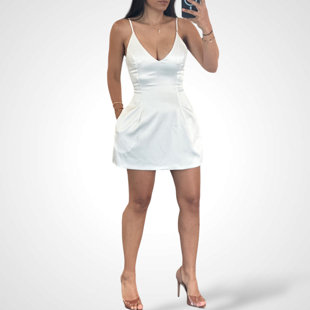 WHITE SELINA DRESS