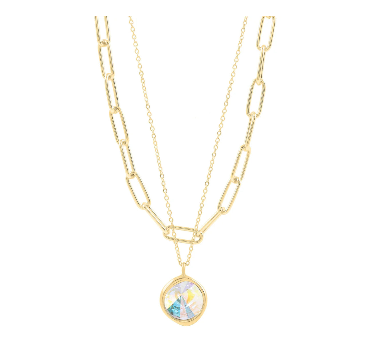 Lifestones Orchid Necklace Gold