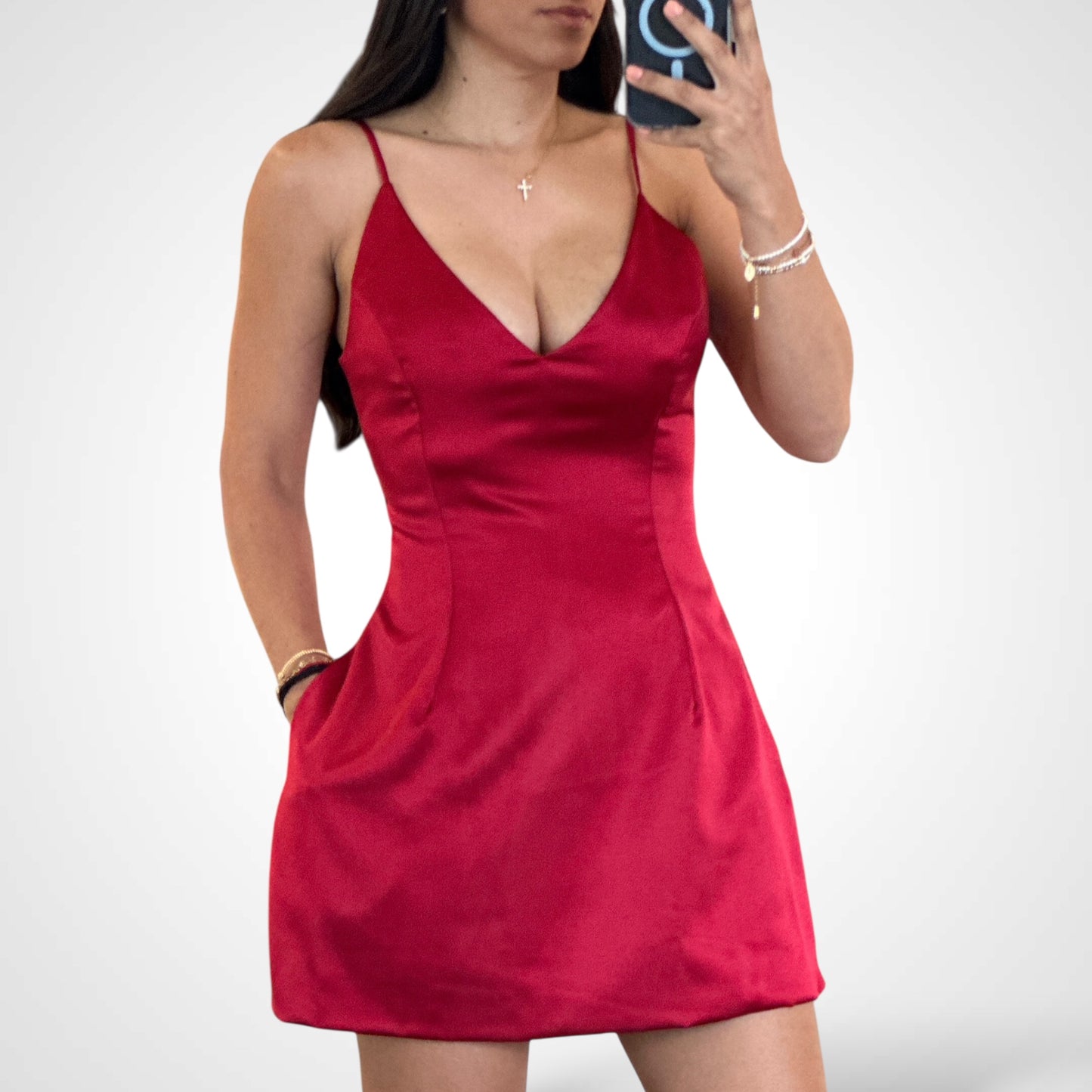 RED SELINA DRESS