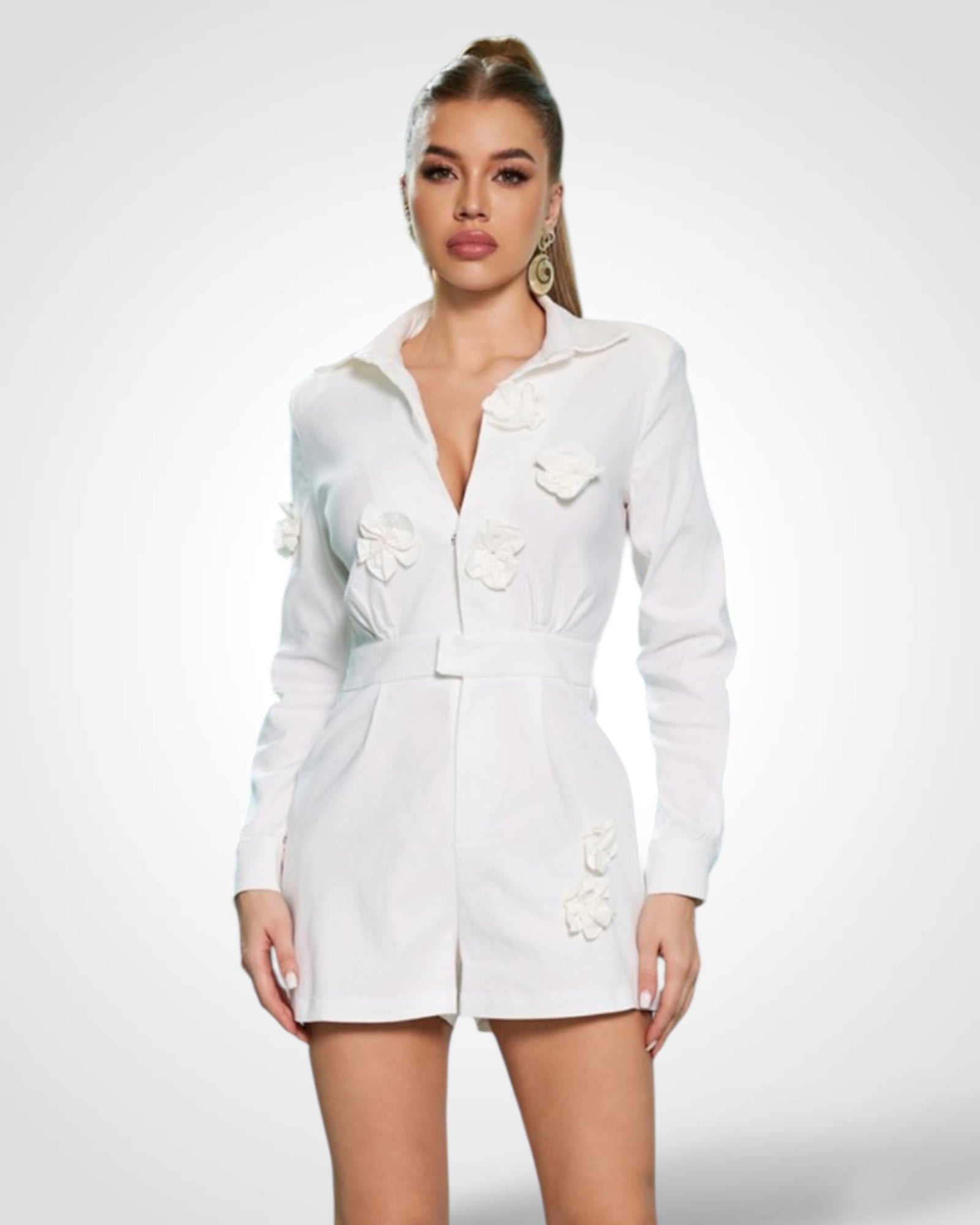 Solid Color Romper•-4