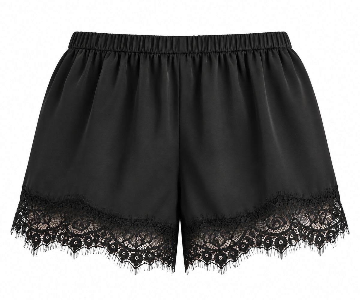 Elara Lace Satin Short-3