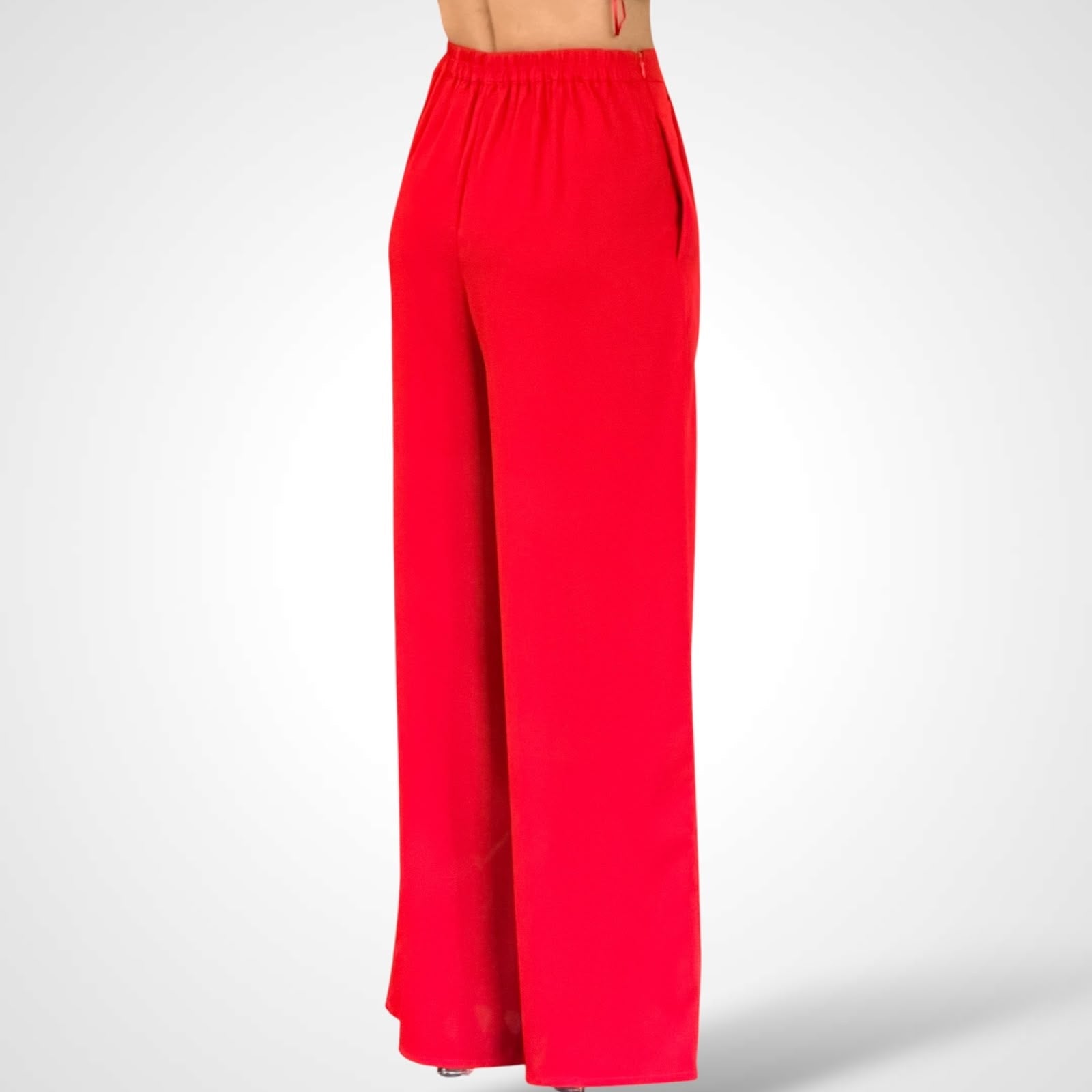 Sweetheart Peplum Top & Wide-Leg Pants Set-5