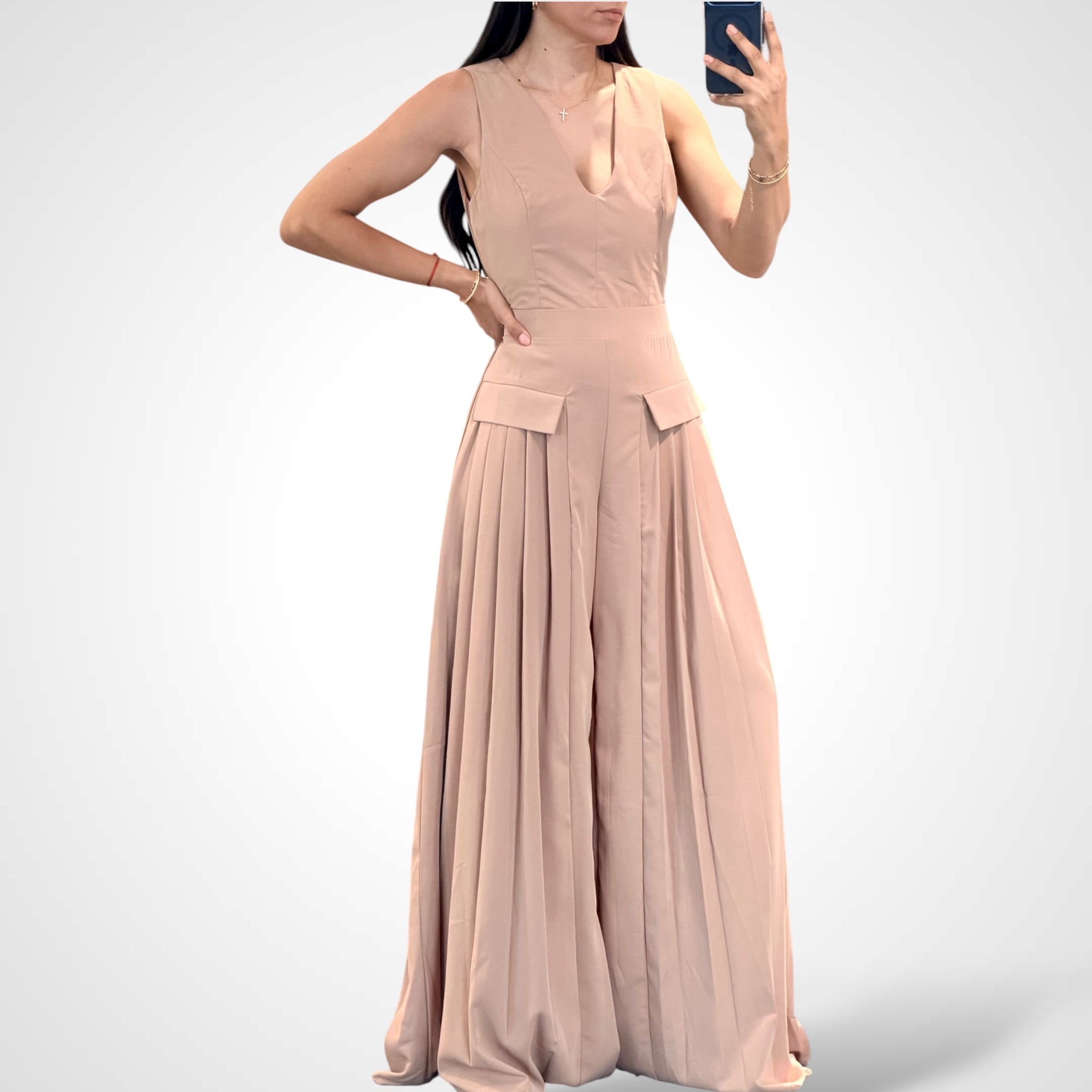ELEGANT KHAKI JUMPSUIT•