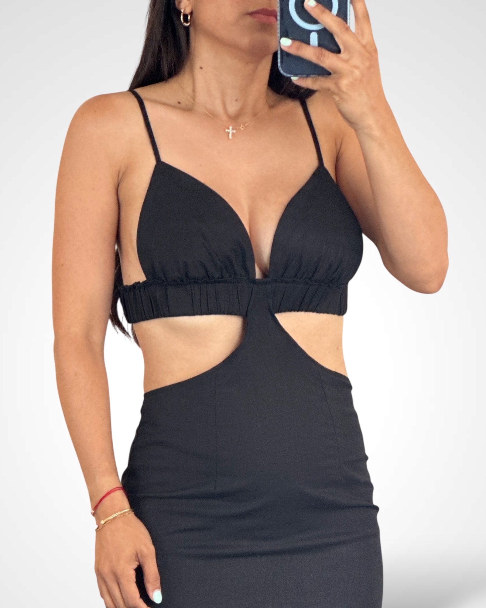 SJQ-BLACK ITALIAN LOVE MAXI DRESS