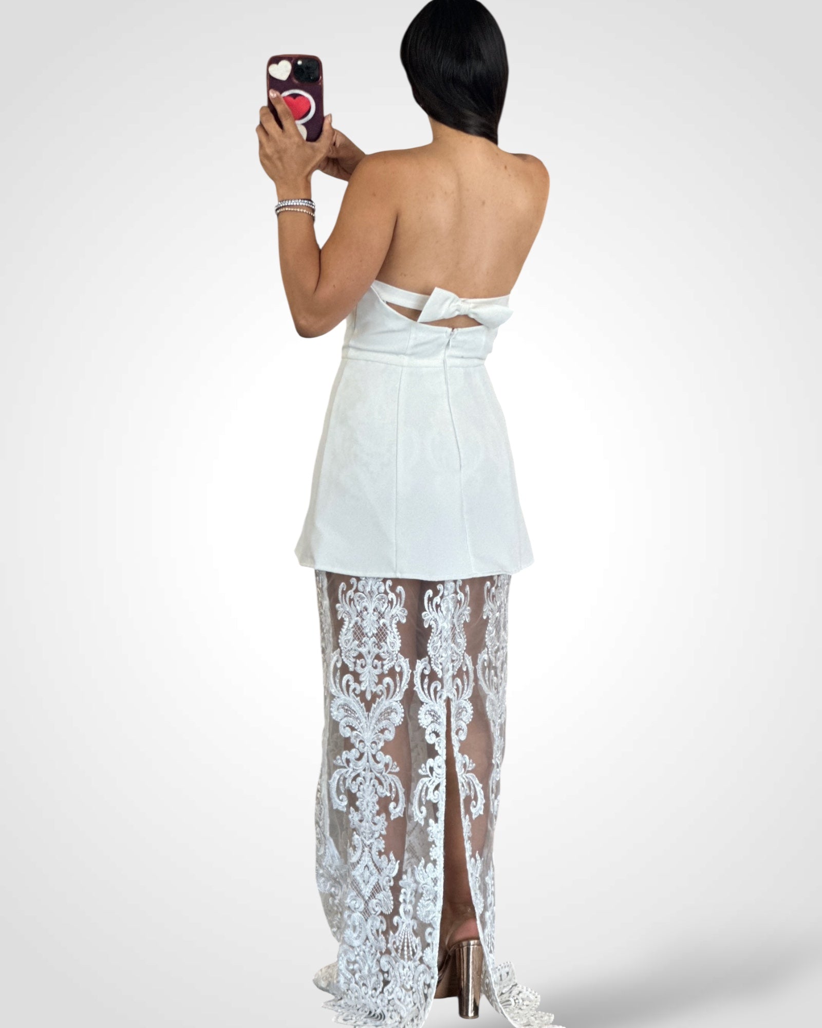 Strap Dress Lace Skirt Sequin