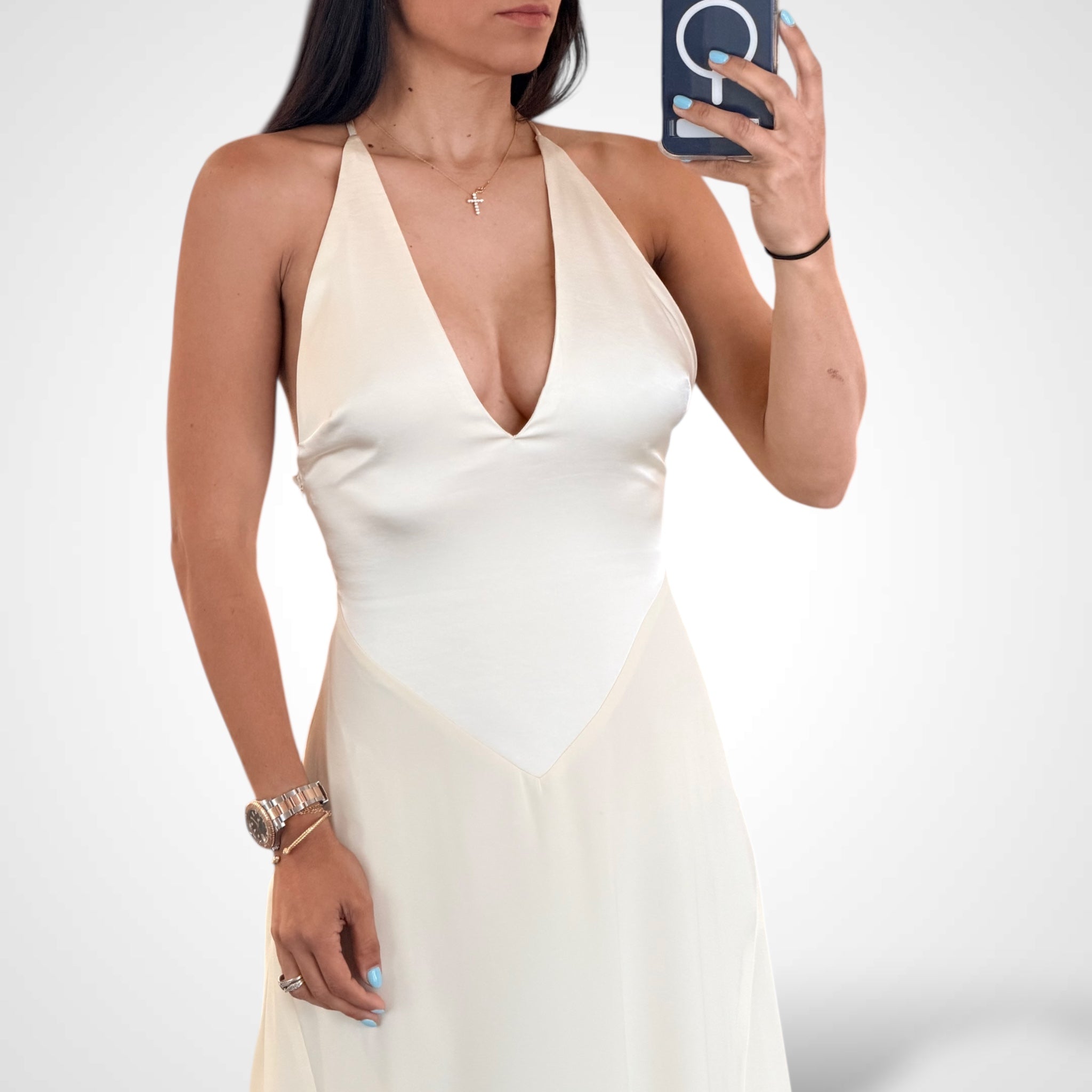 Butter Open Back Dress•-2