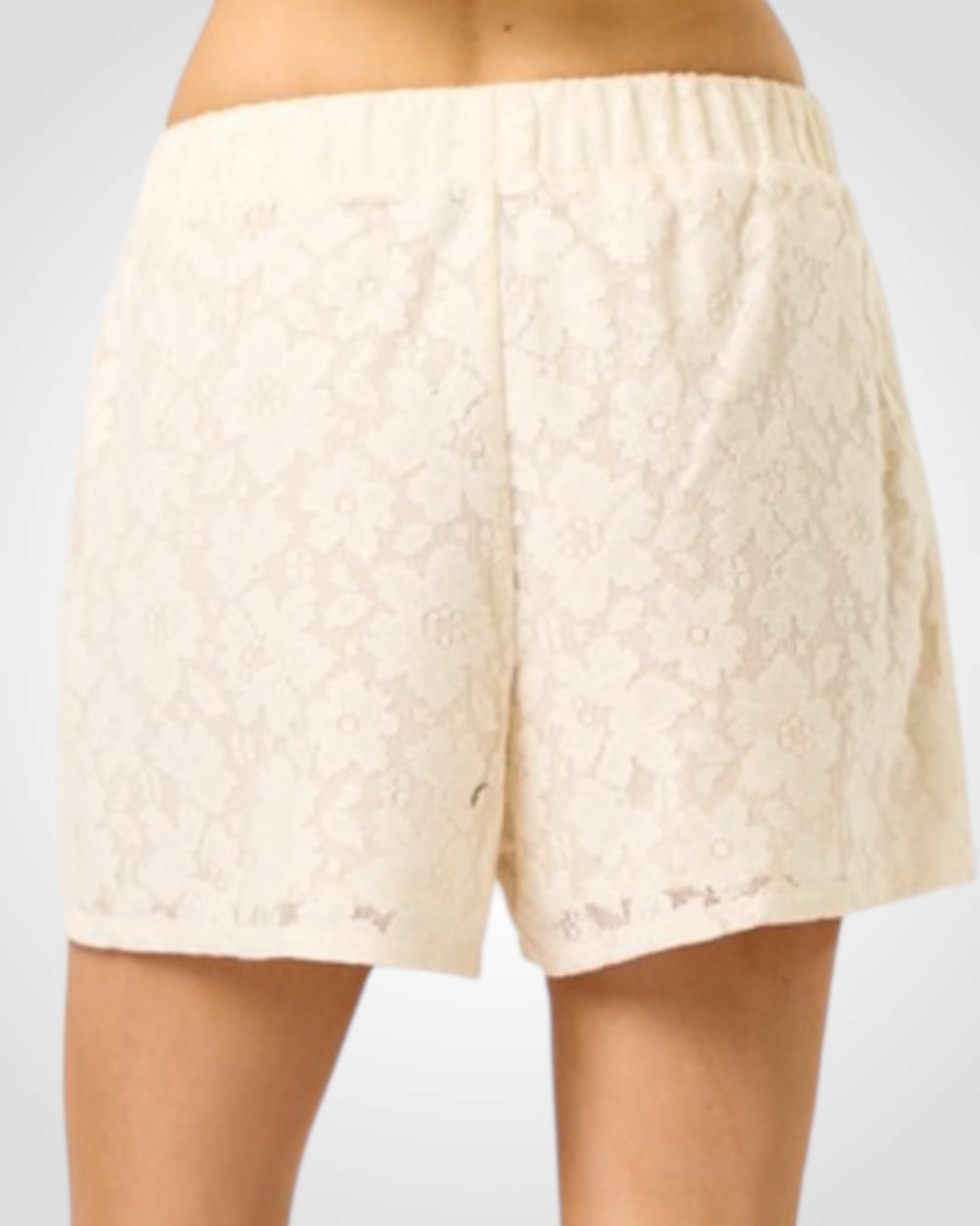 LACE ELASTIC SHORTS•-5