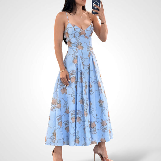 Floral Bodice Maxi Dress