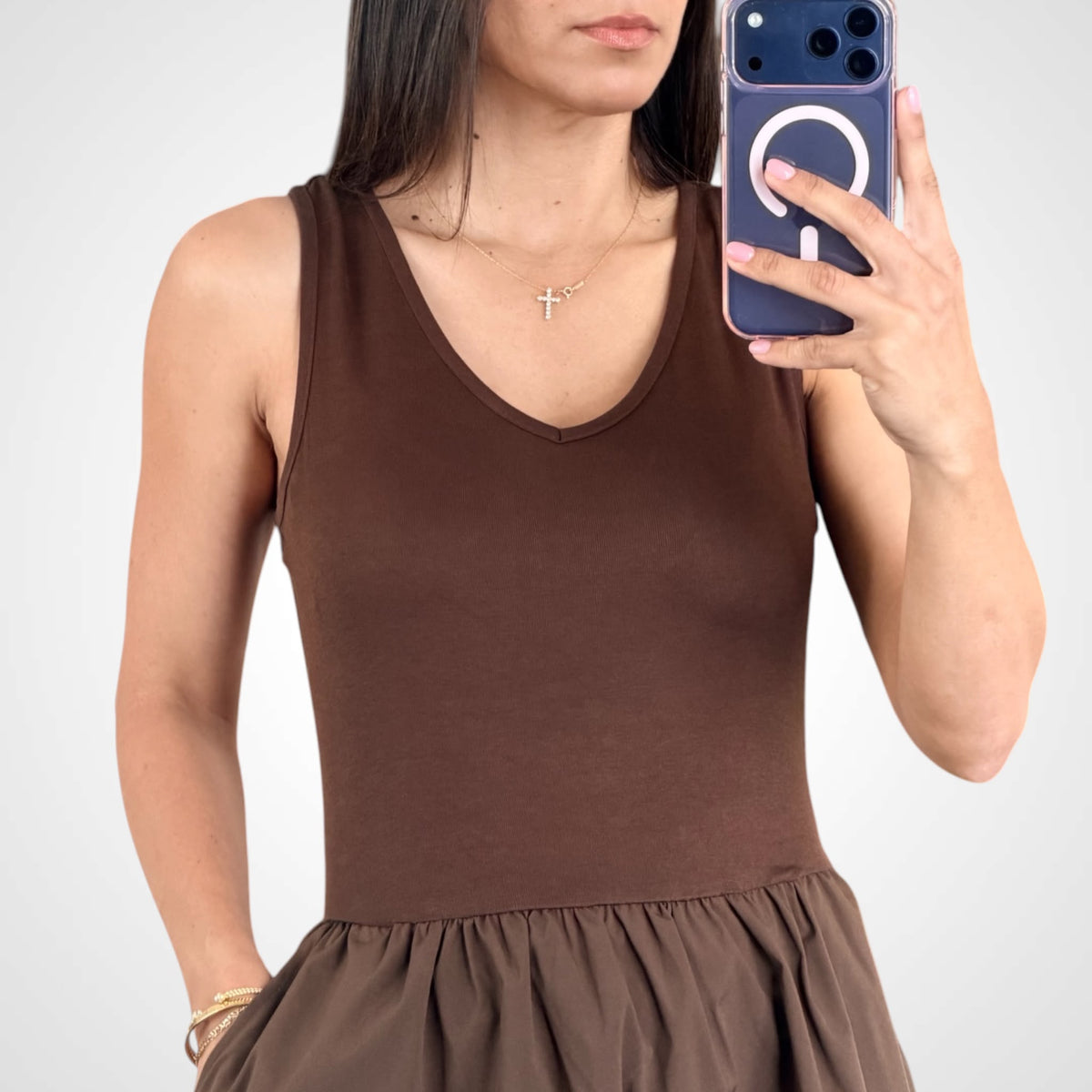 Mocha Muse Midi Dress-2