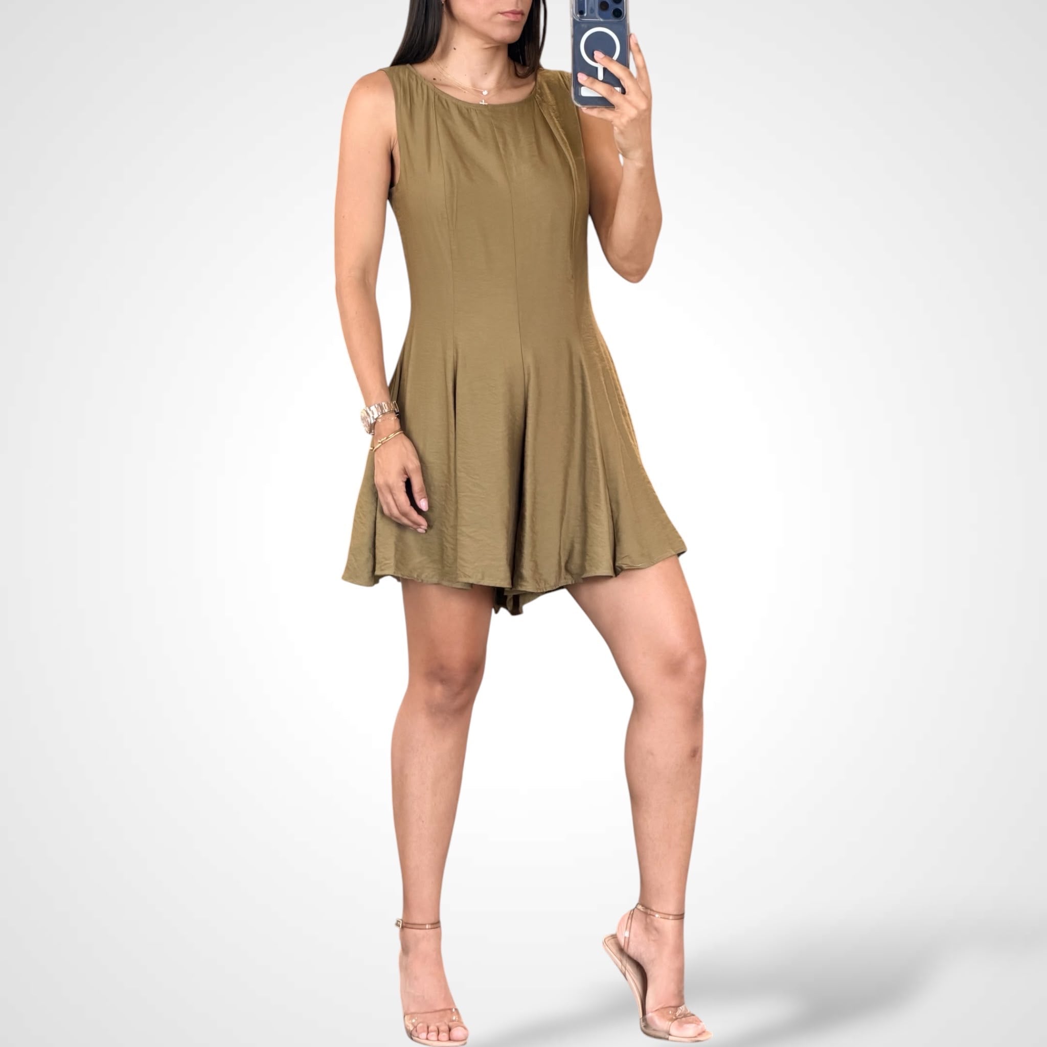 Olive Fit Round Romper-1