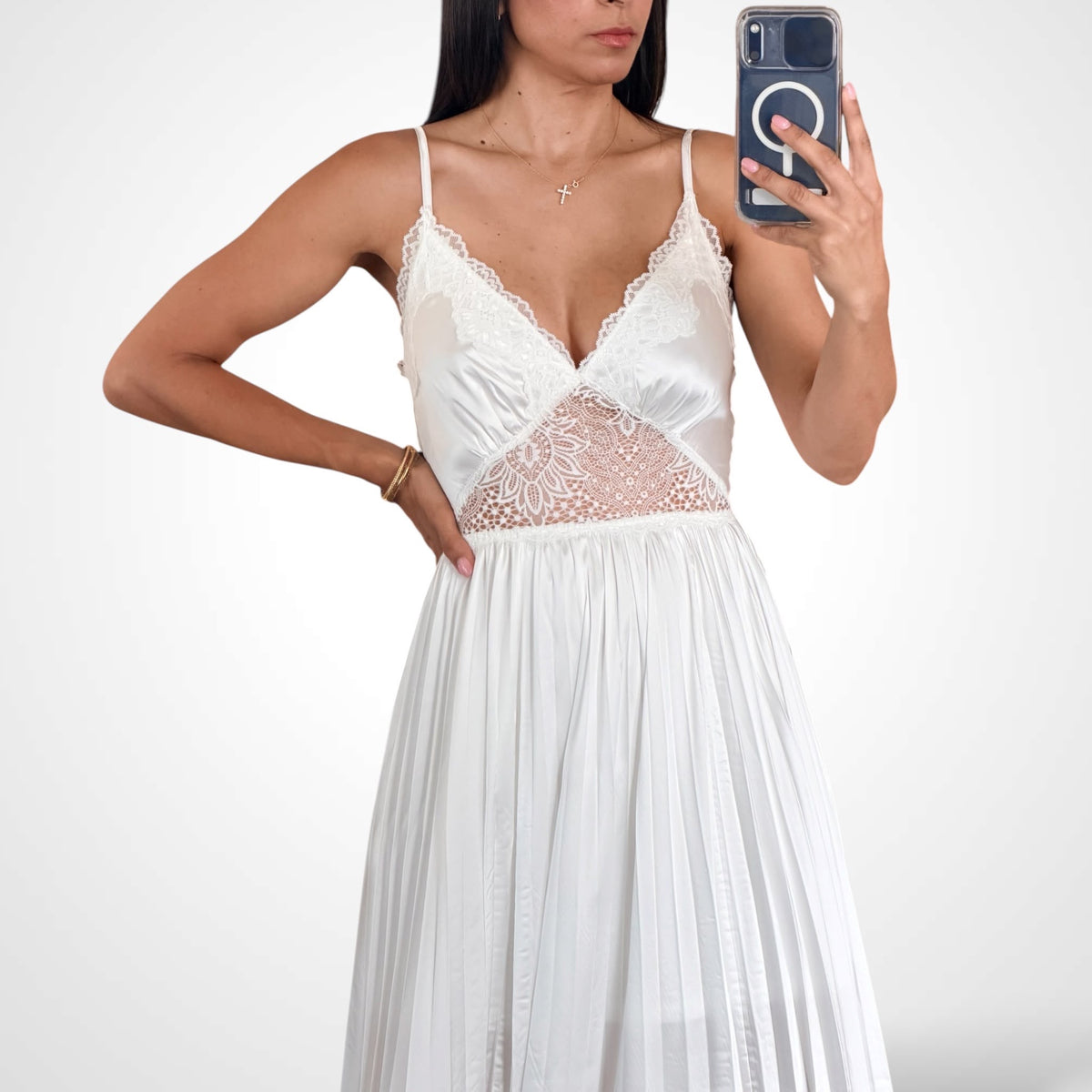 Scarlet White Maxi Dress-2