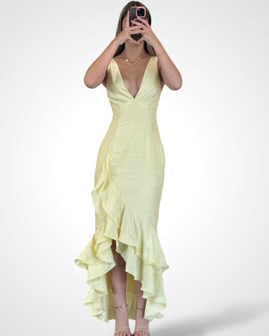SJQ-ASYMMETRICAL TIERED MAXI DRESS