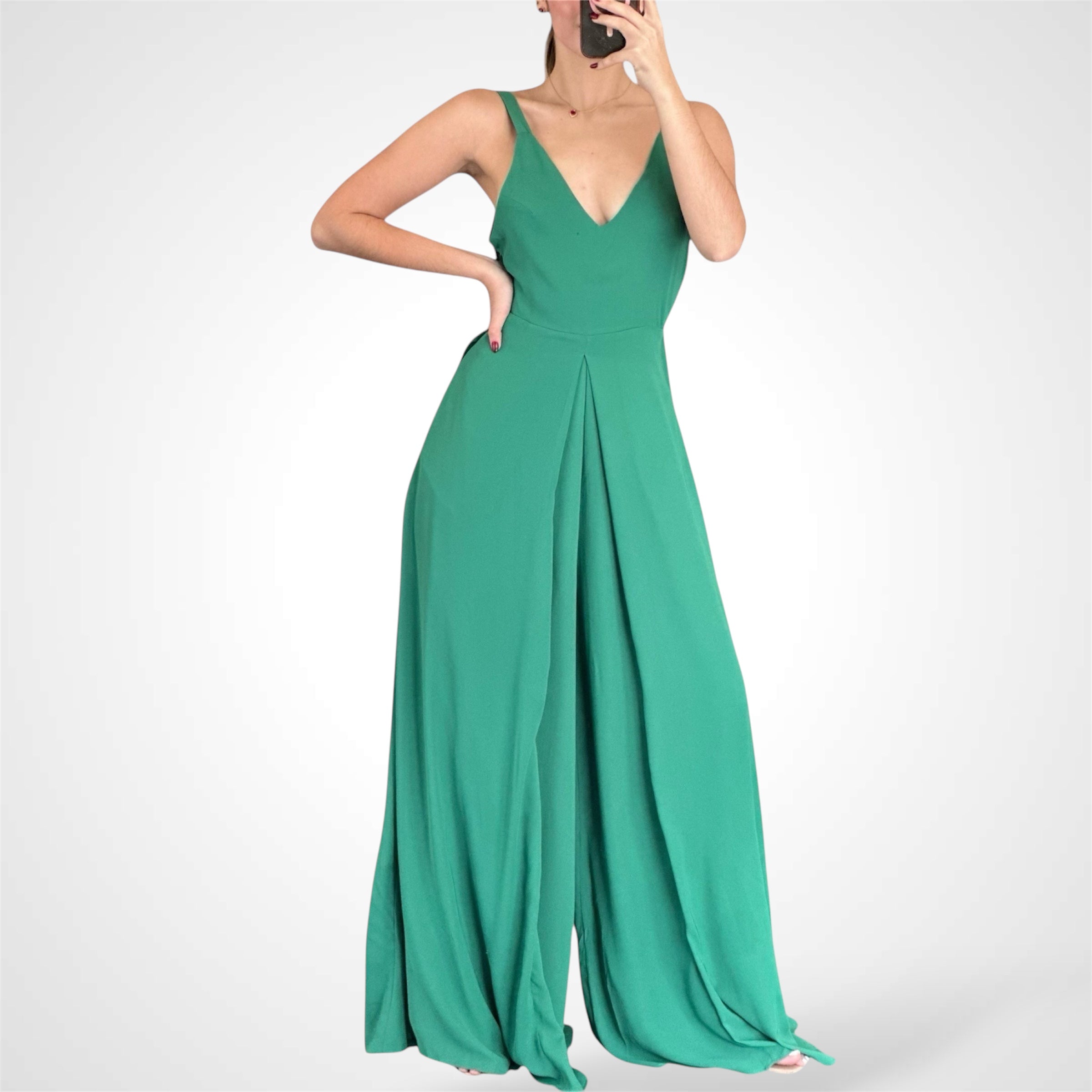 Wide Leg Jumpsuit with Pockets-1