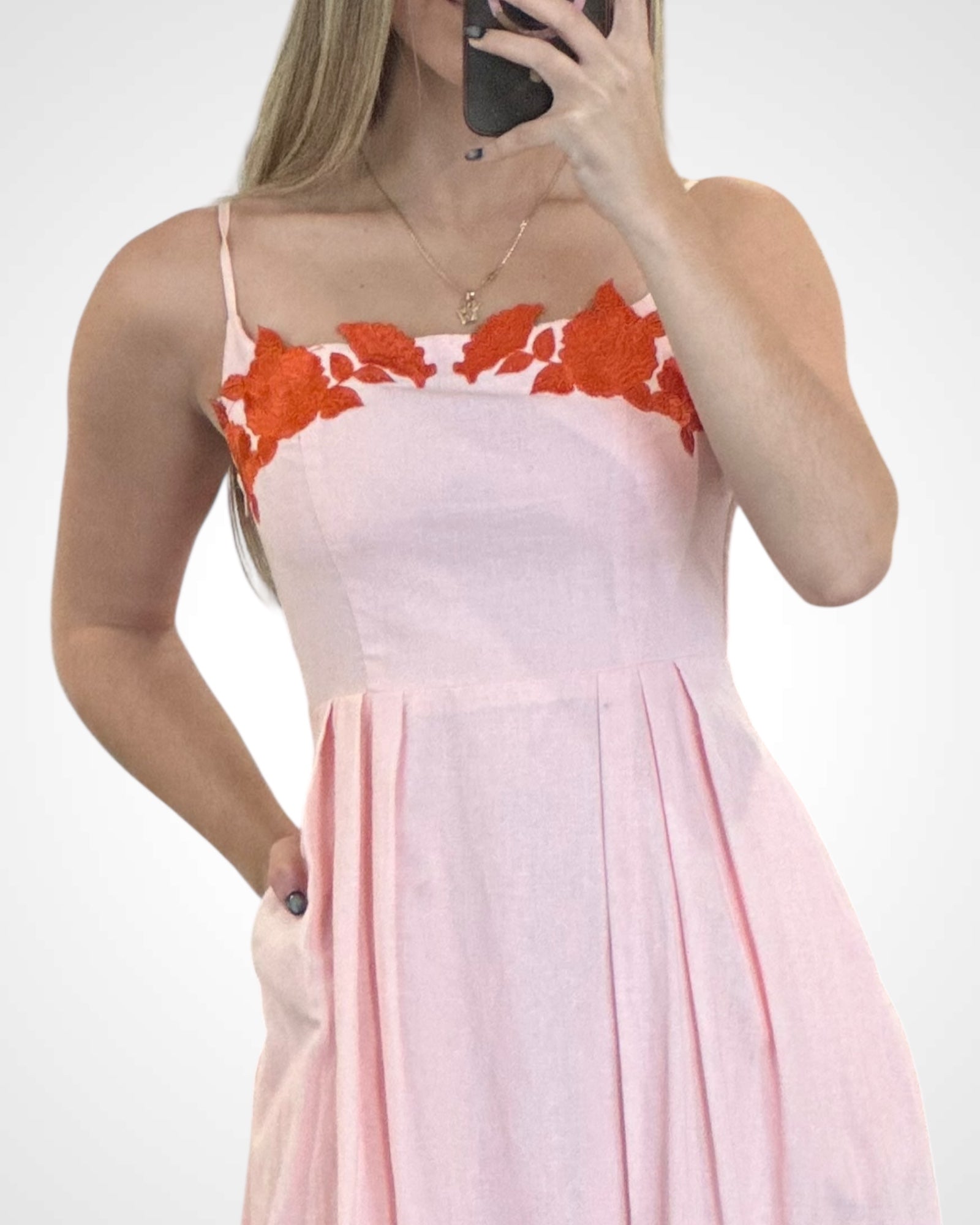 Solid Color Mid Dress-2