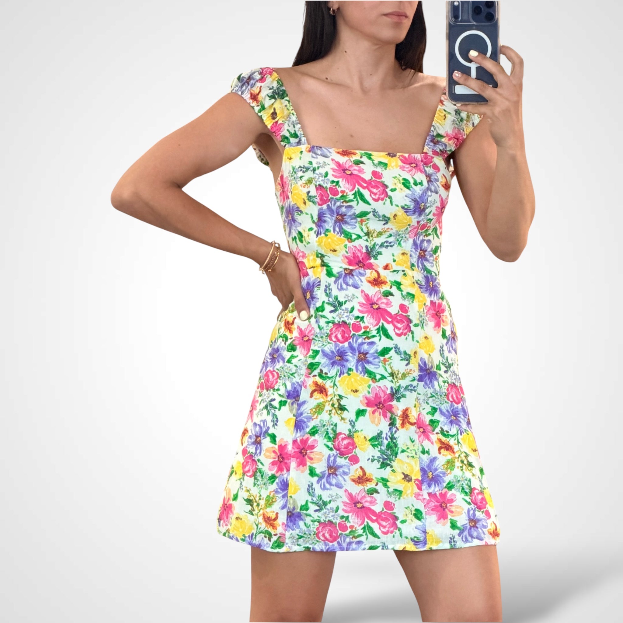 Cross Back Flower Dress•-2