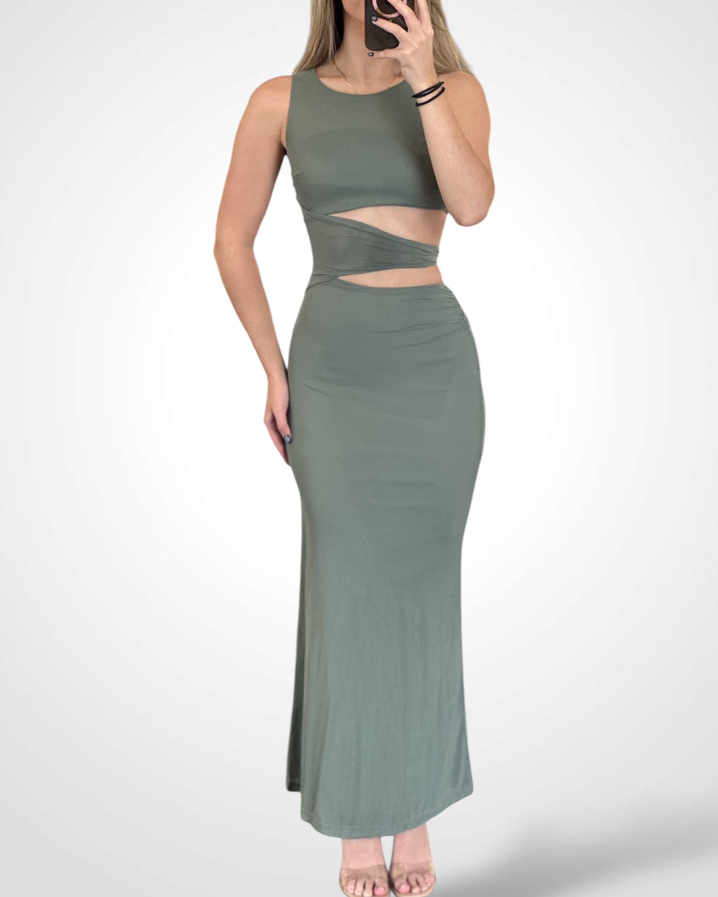 SJQ-Asymmetrical Cutout Maxi Dress