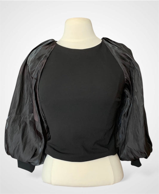 Balck Globe Satin Top
